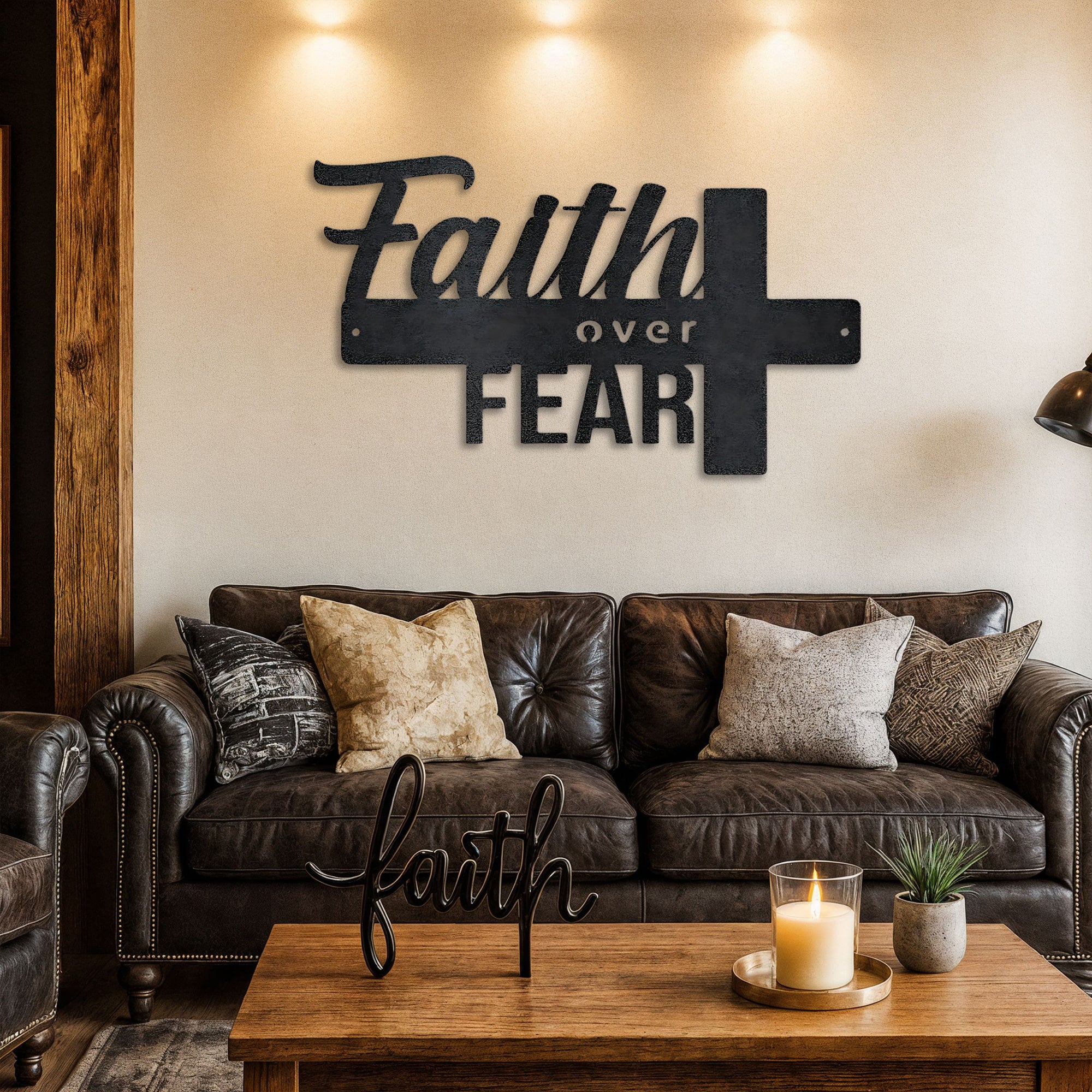 Faith Over Fear- Steel Sign - Image 3