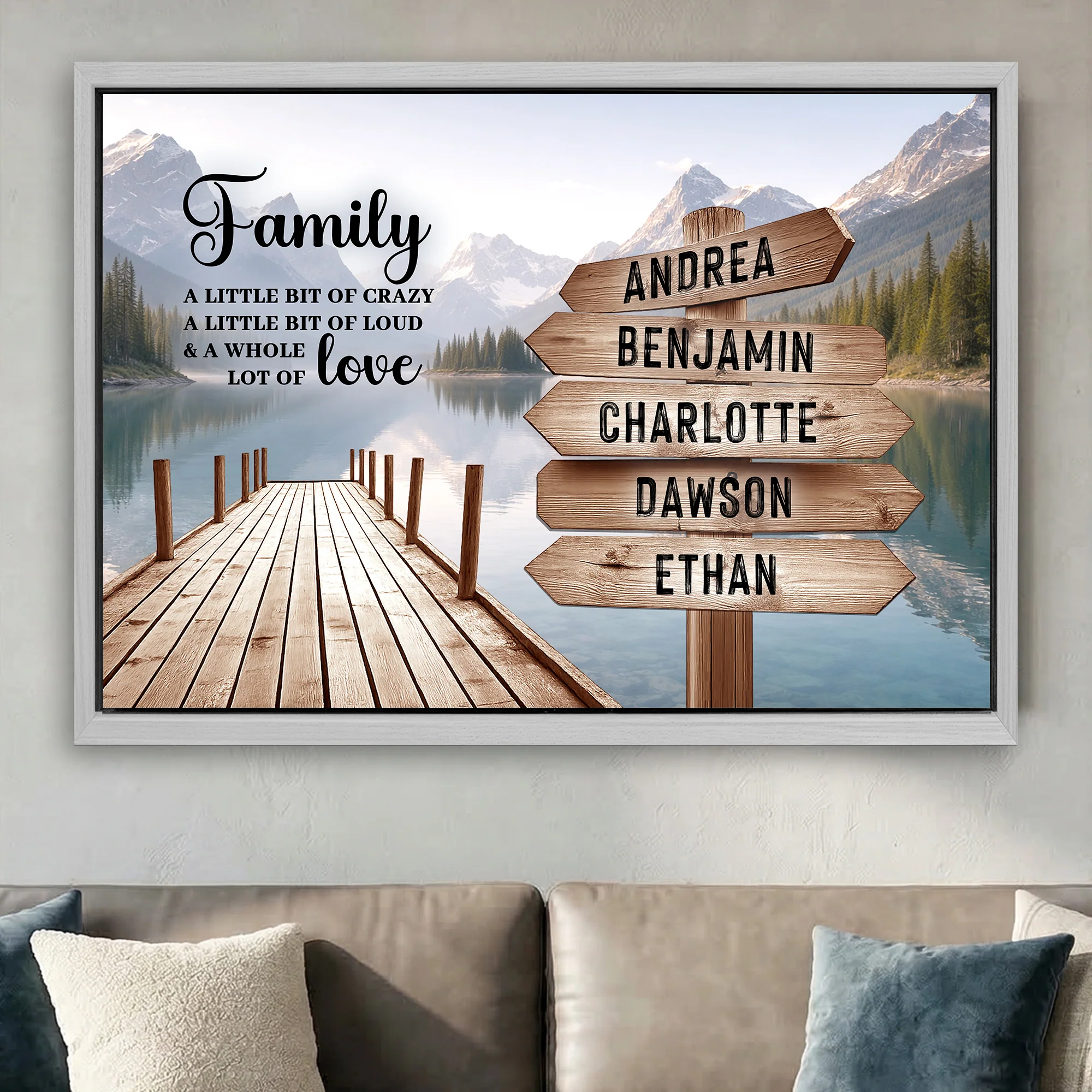 Family A Whole Lot Of Love Wall Sign - Image 2