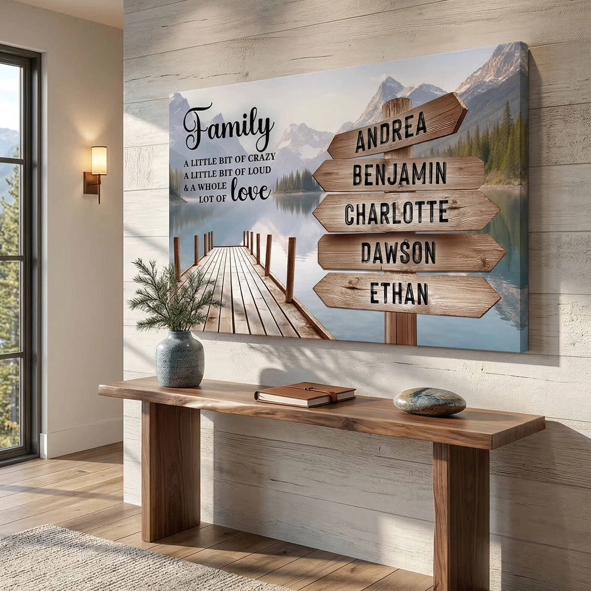 Family A Whole Lot Of Love Wall Sign - Image 5