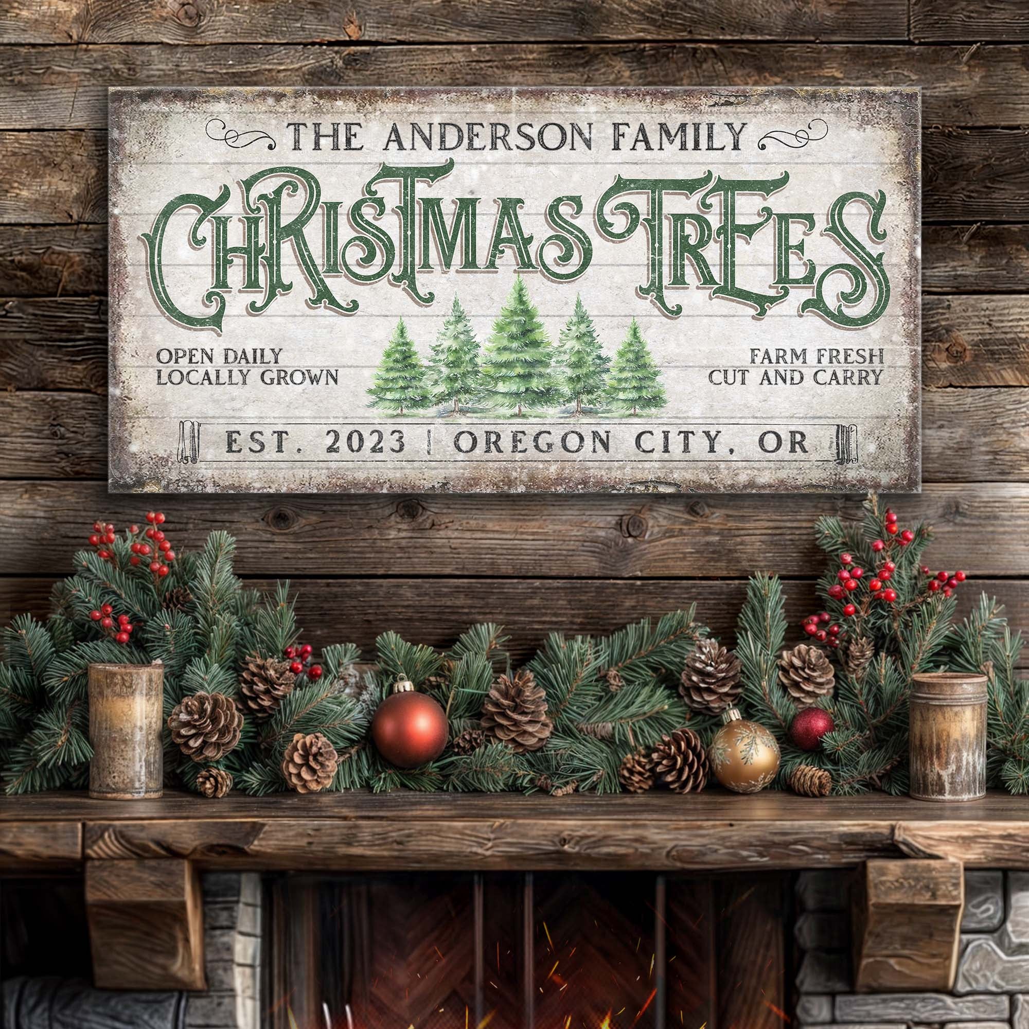 Family Christmas Tree Farm Sign IV - Image 2