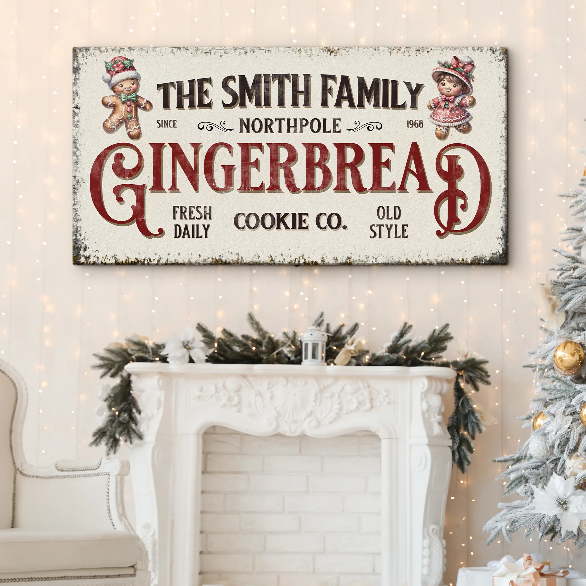 Family Gingerbread Bakery Christmas Sign - Image 3