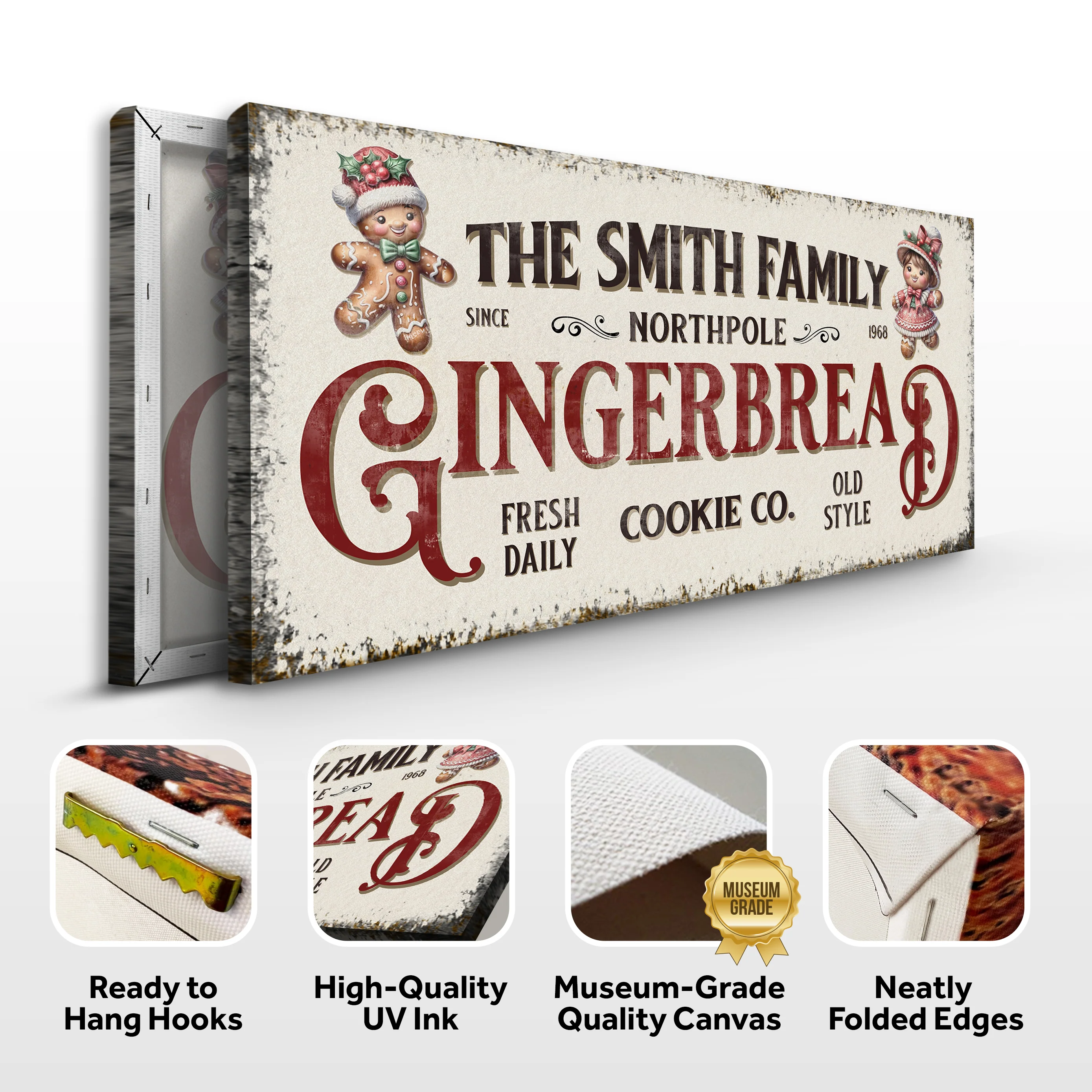 Family Gingerbread Bakery Christmas Sign - Image 6