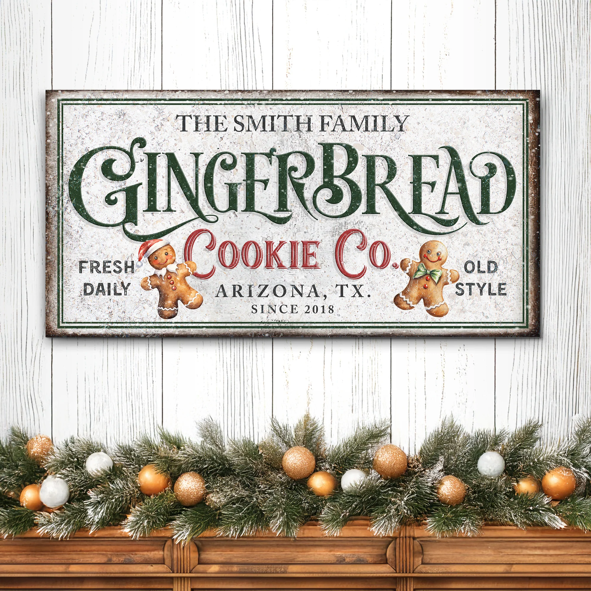 Family Gingerbread Bakery Christmas Sign II - Image 2