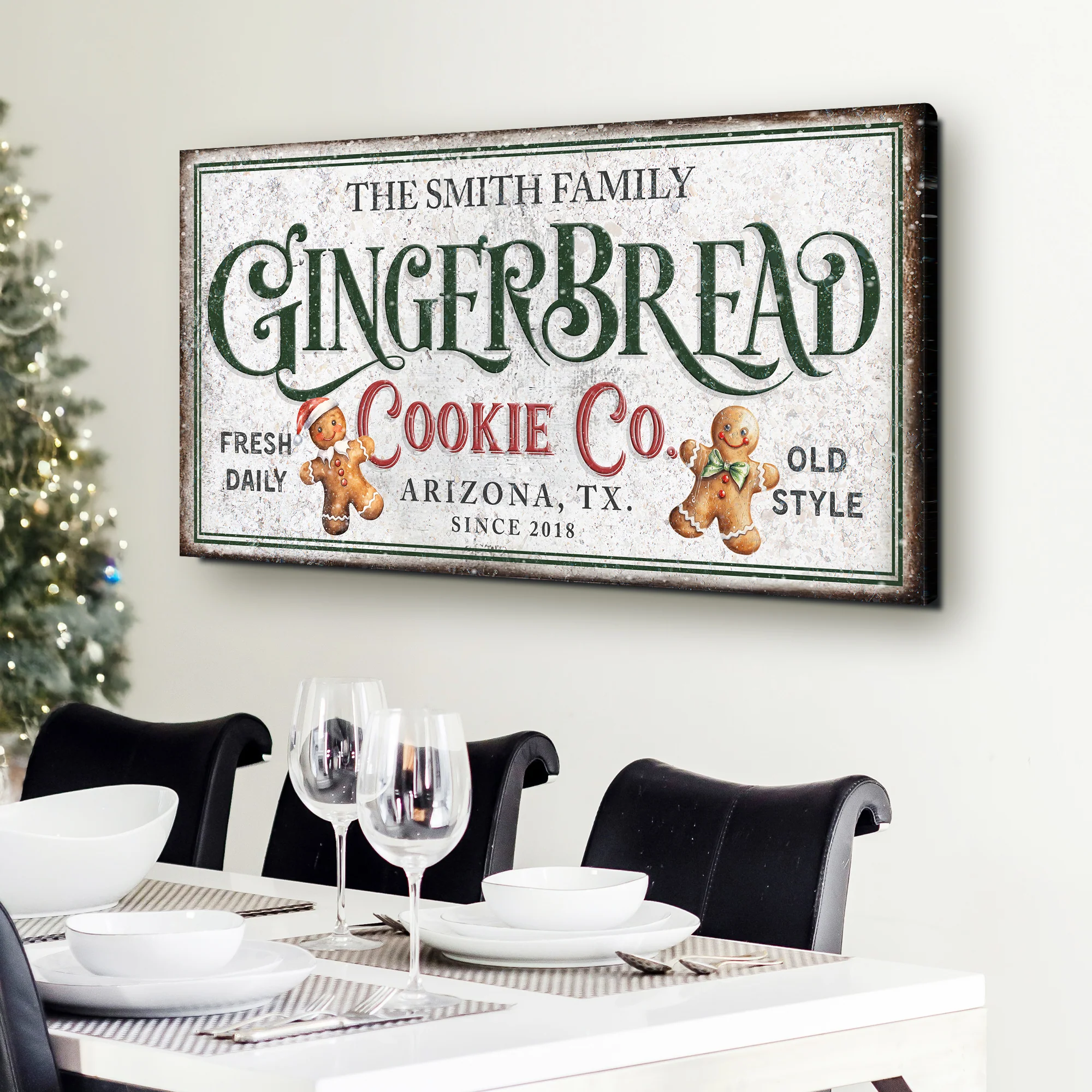 Family Gingerbread Bakery Christmas Sign II - Image 3