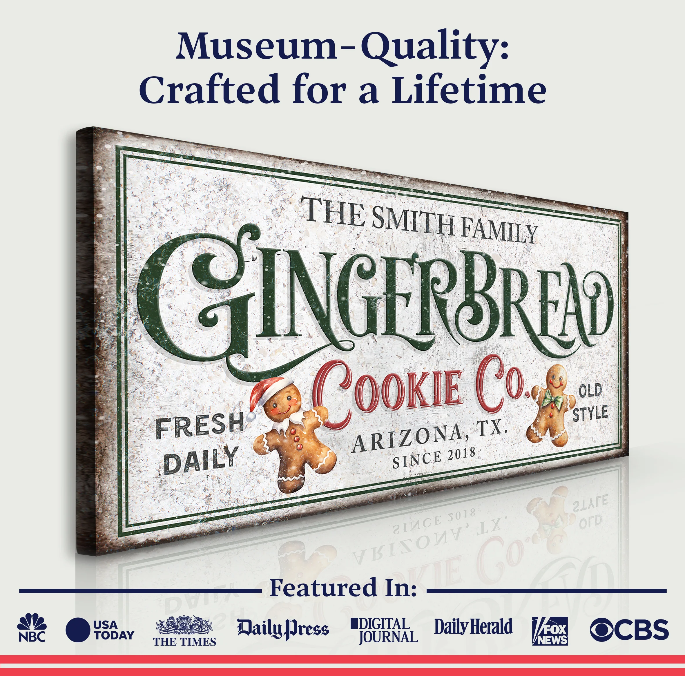Family Gingerbread Bakery Christmas Sign II - Image 5