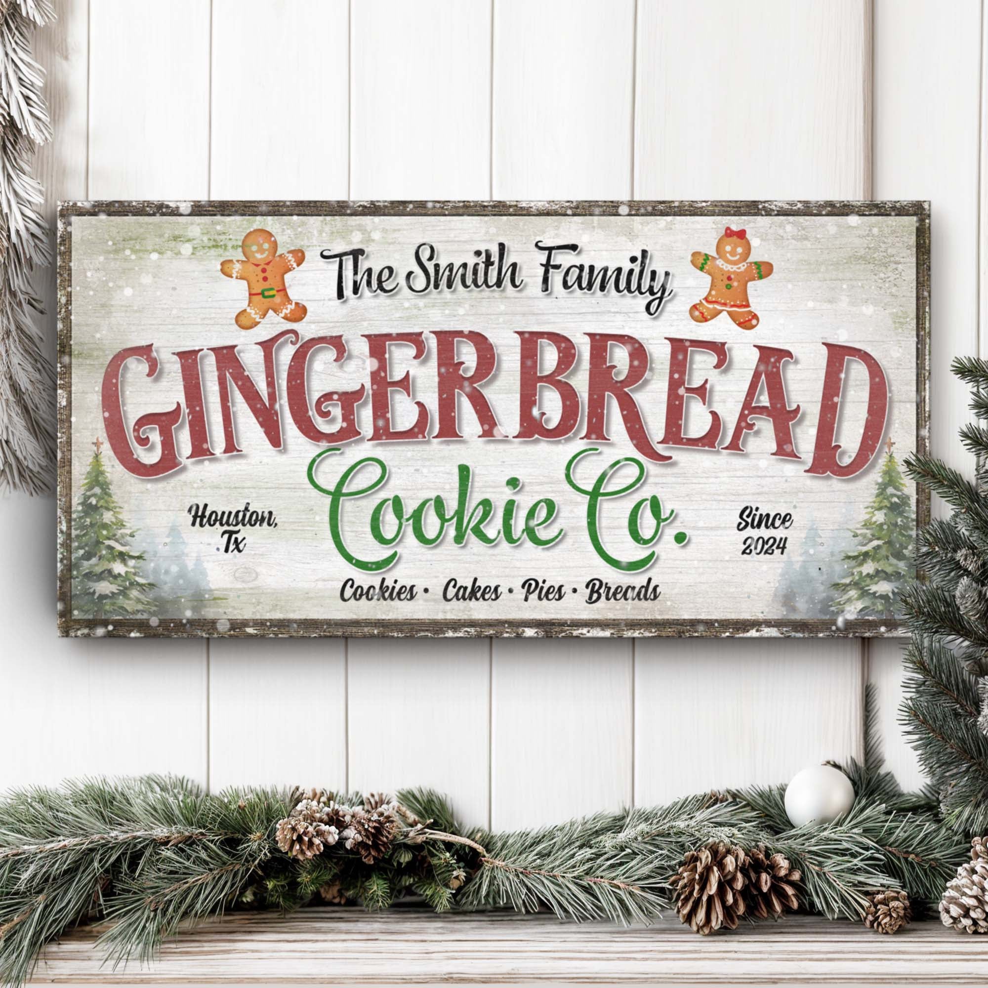 Family Gingerbread Bakery Christmas Sign III - Image 2