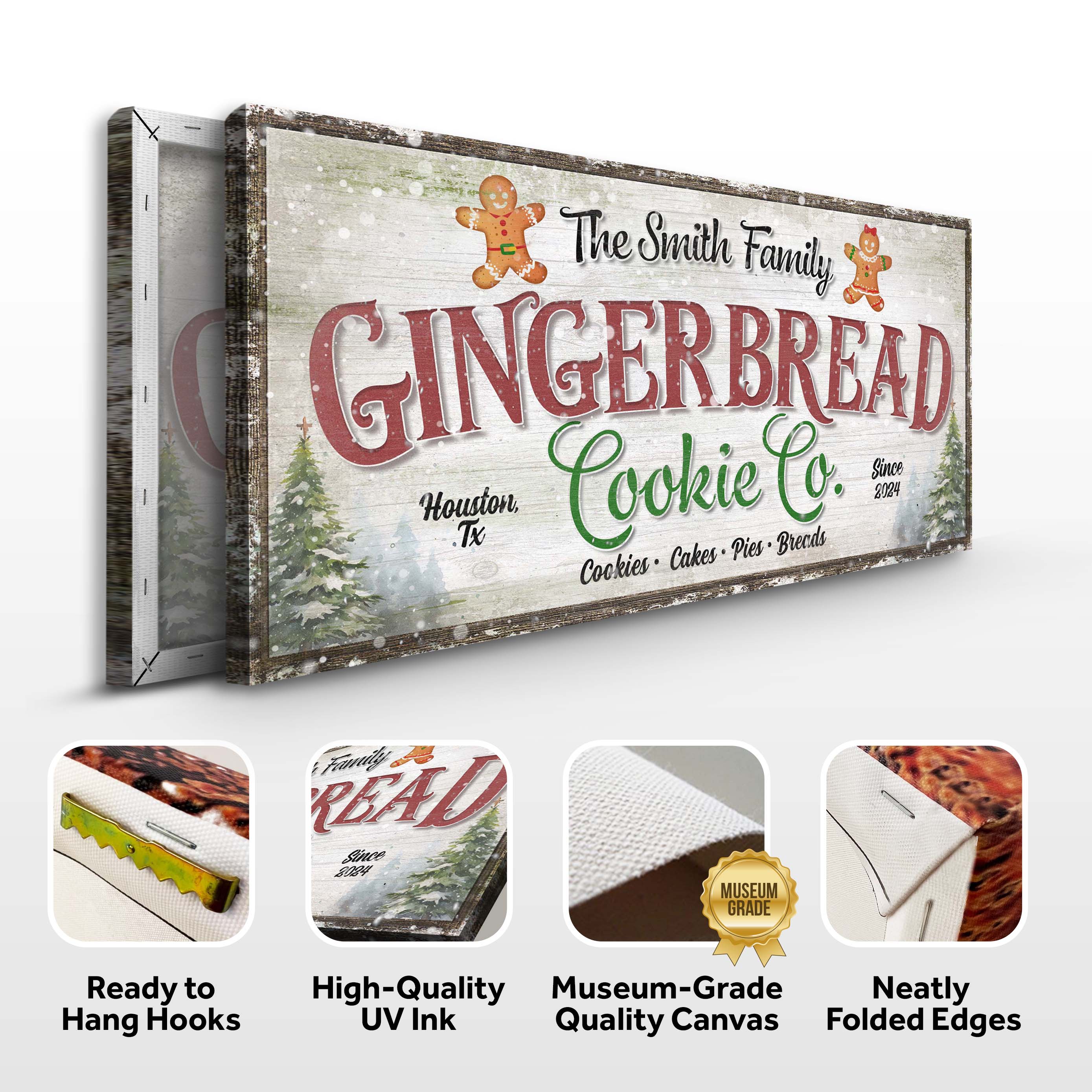 Family Gingerbread Bakery Christmas Sign III - Image 6