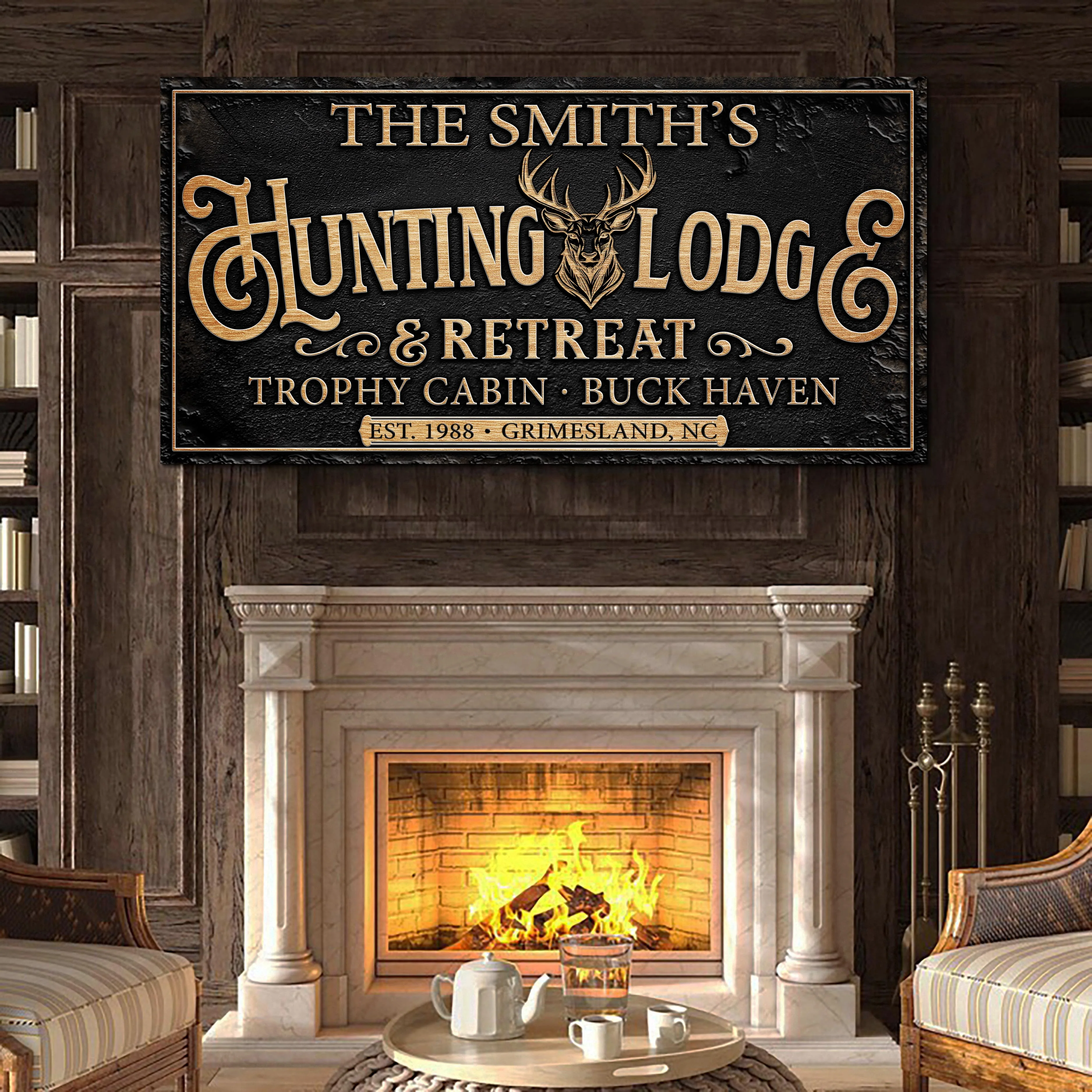 Family Hunting Lodge Retreat Sign - Image 2