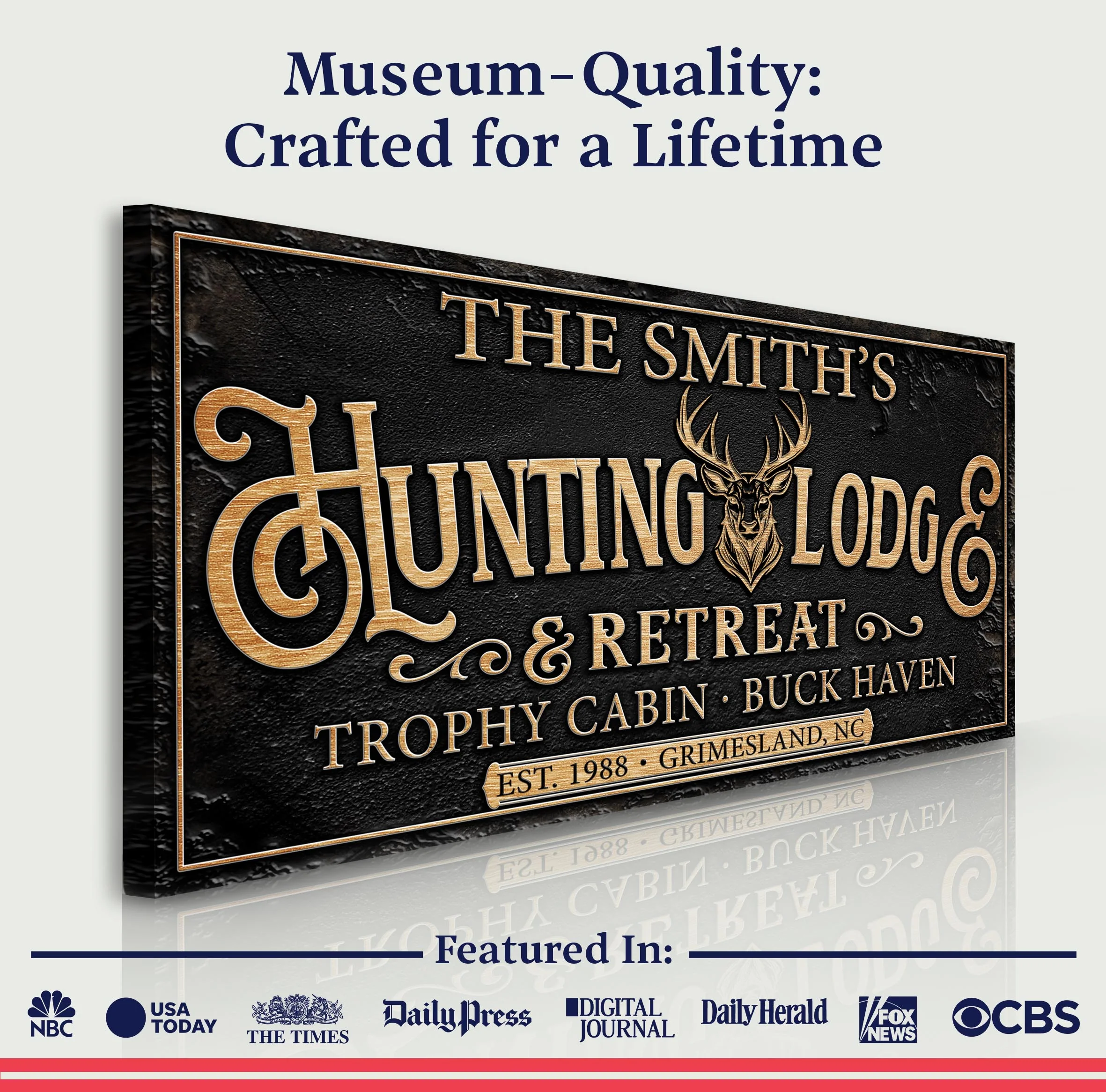 Family Hunting Lodge Retreat Sign - Image 4