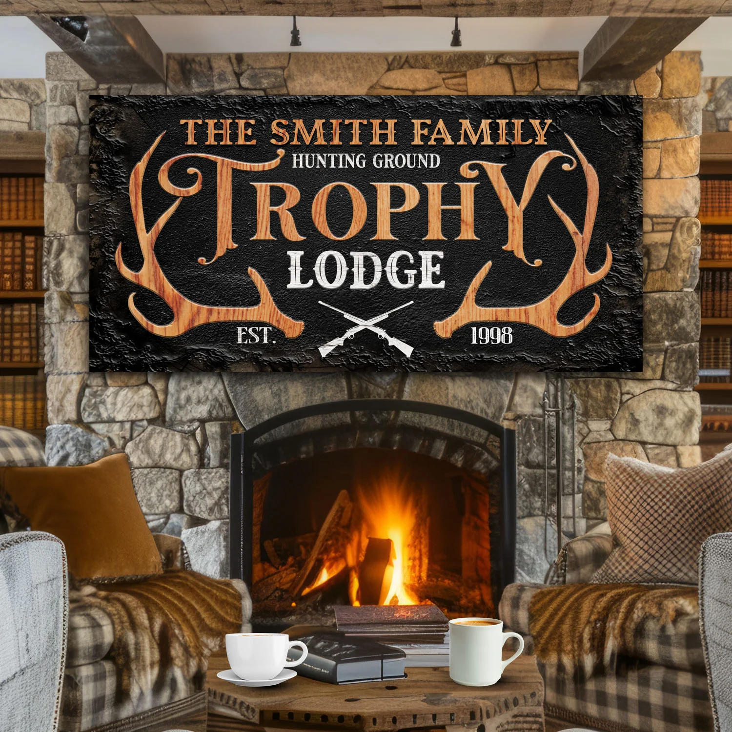 Family Hunting Trophy Lodge Sign - Image 2