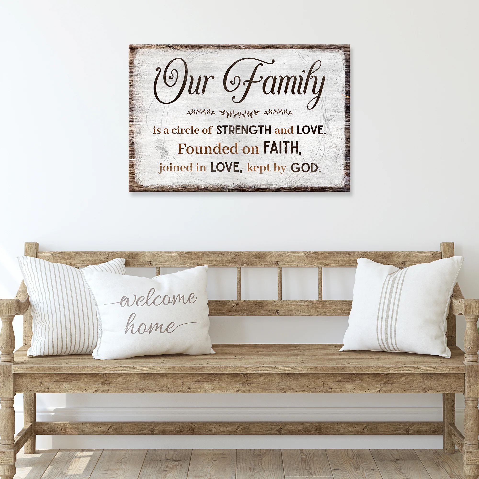 Family Is A Circle Of Strength And Love Sign II - Image 2