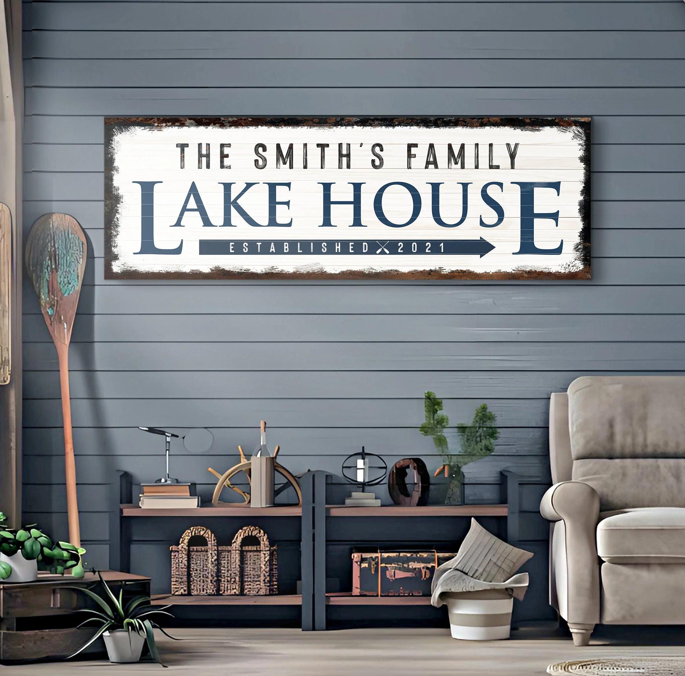 Family Lake House Arrow Sign - Image 2
