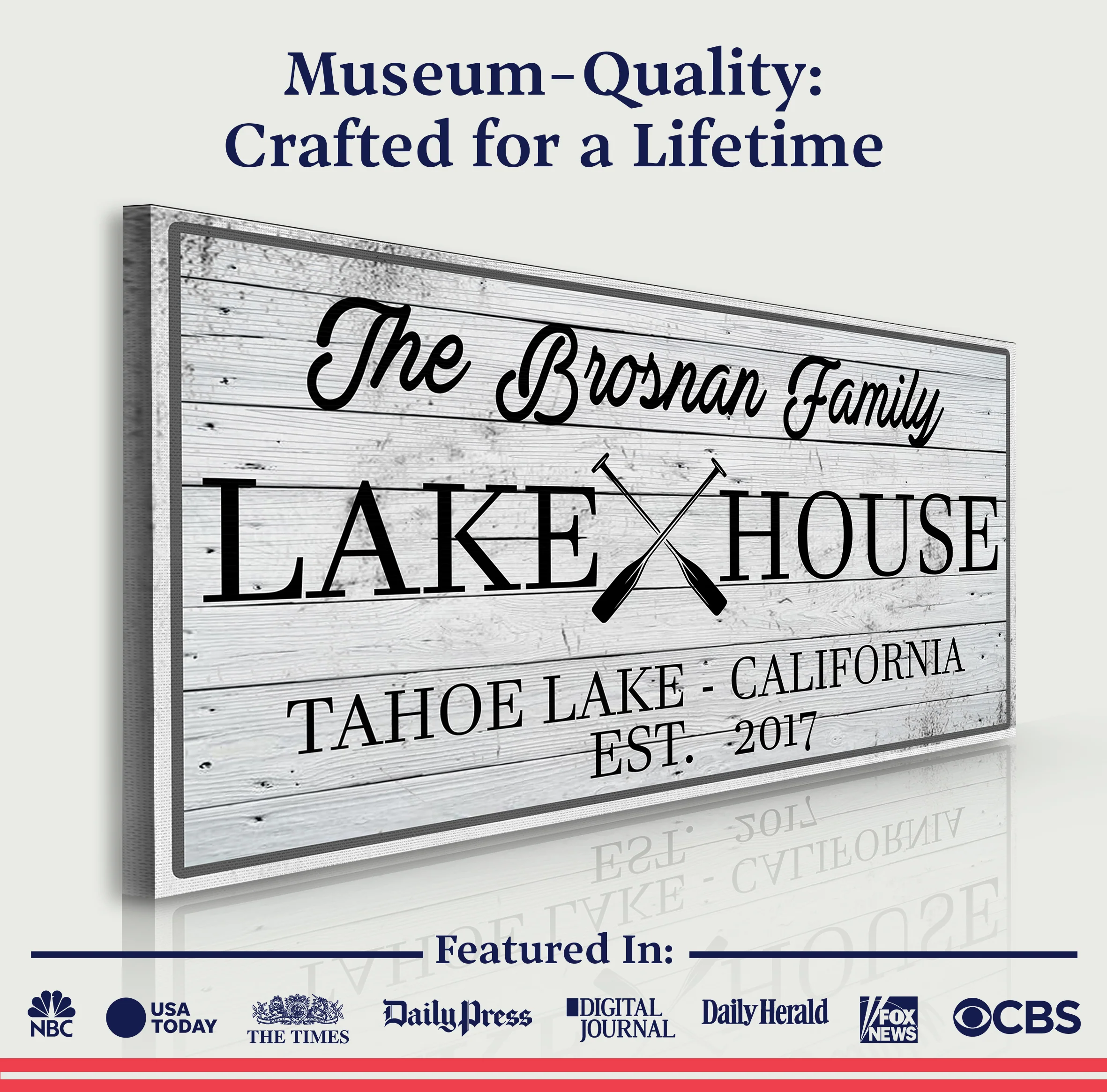 Family Lake House Paddle Sign - Image 3