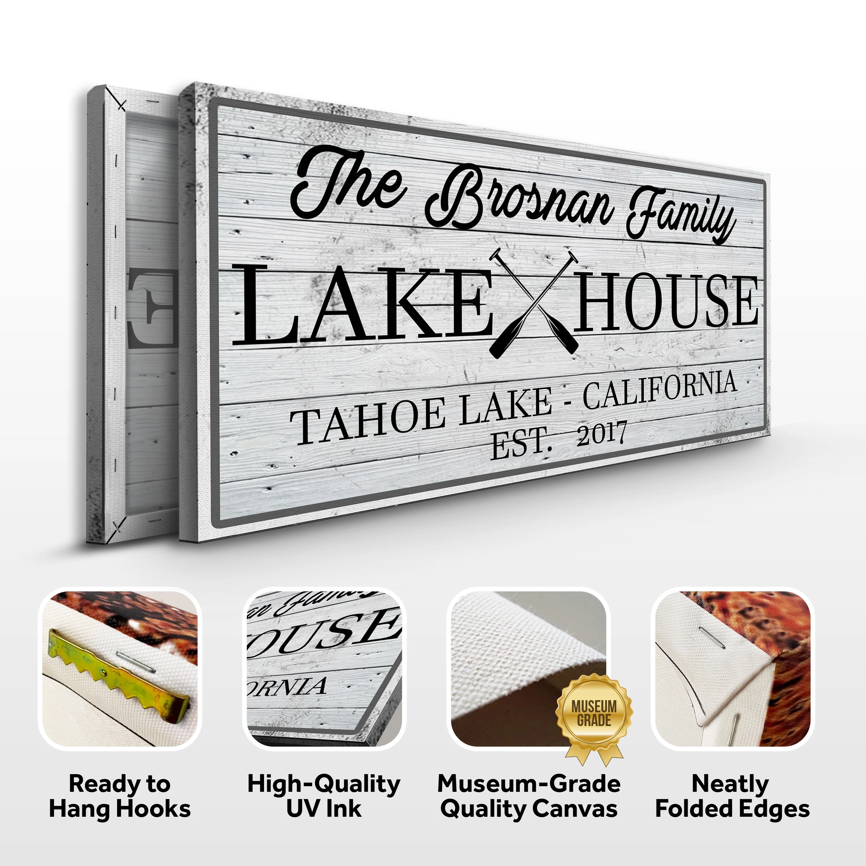 Family Lake House Paddle Sign - Image 4