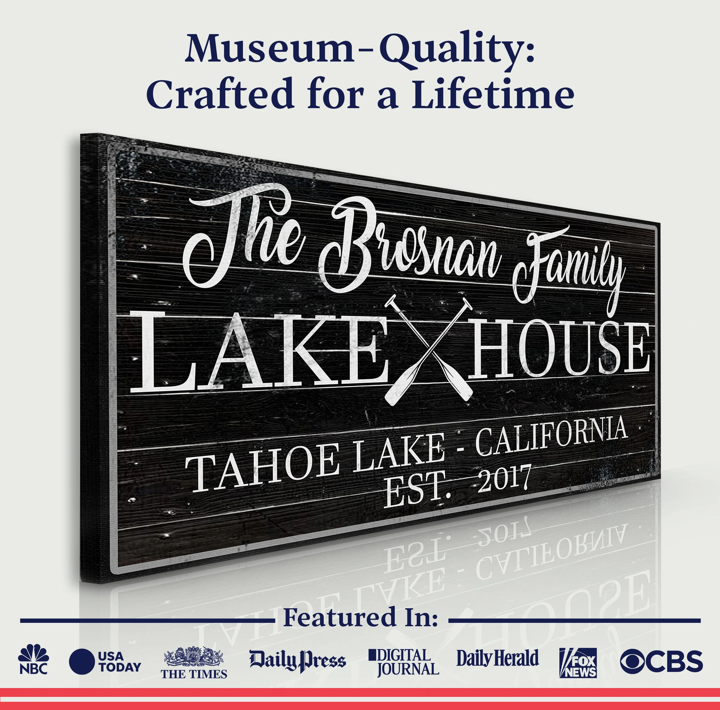 Family Lake House Paddle Sign II - Image 3