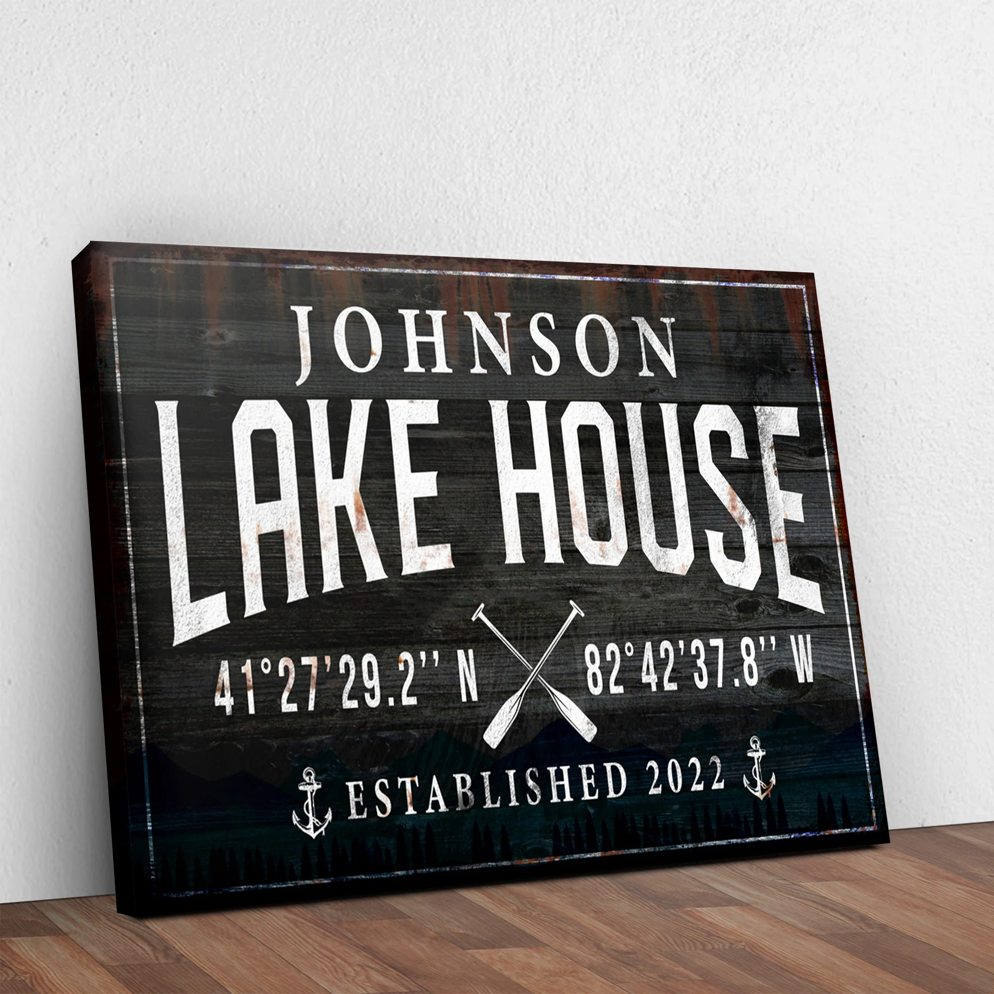 Family Lake House Paddle Sign (Free Shipping) - Image 3