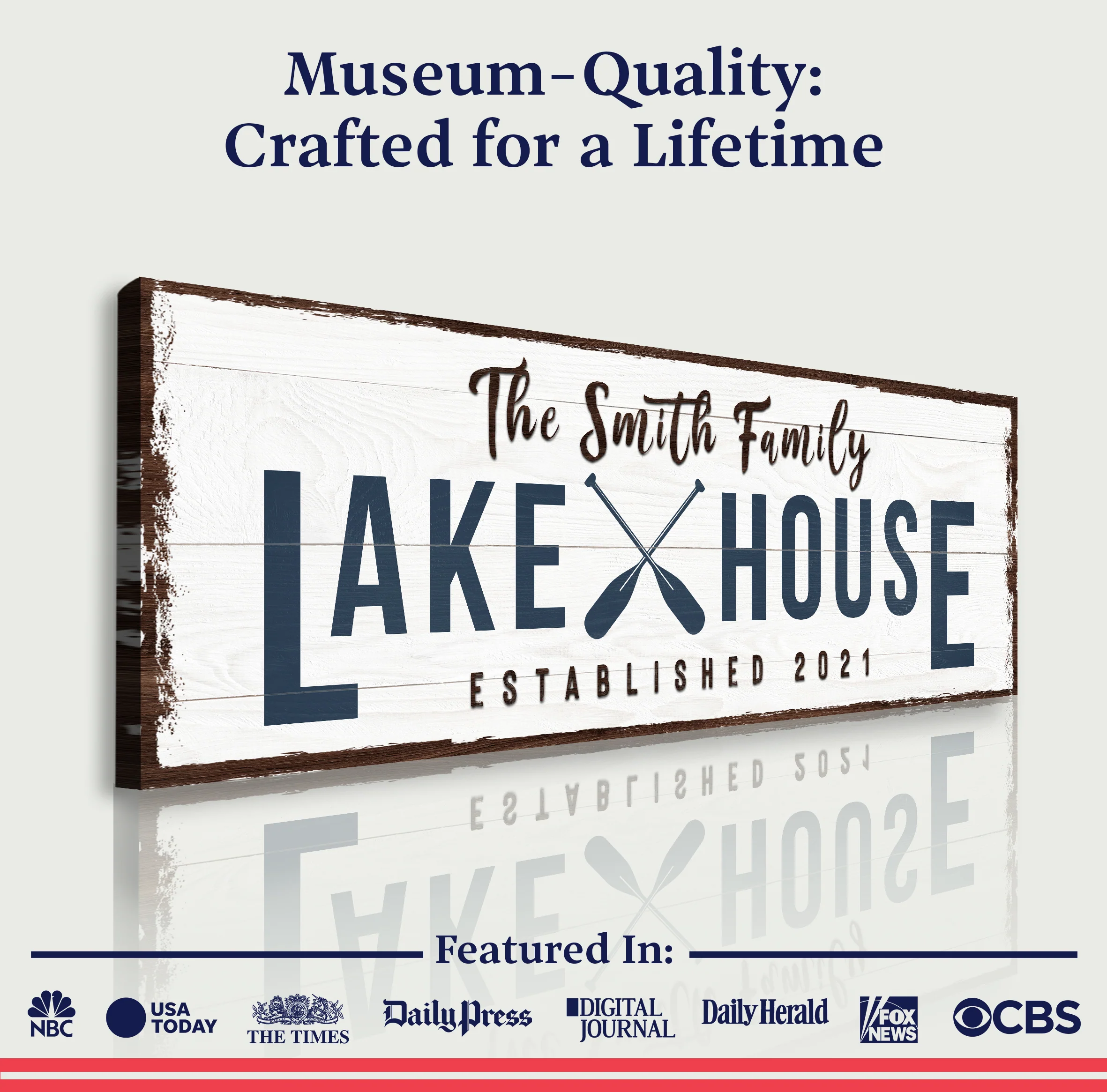 Family Lake House Sign II - Image 3