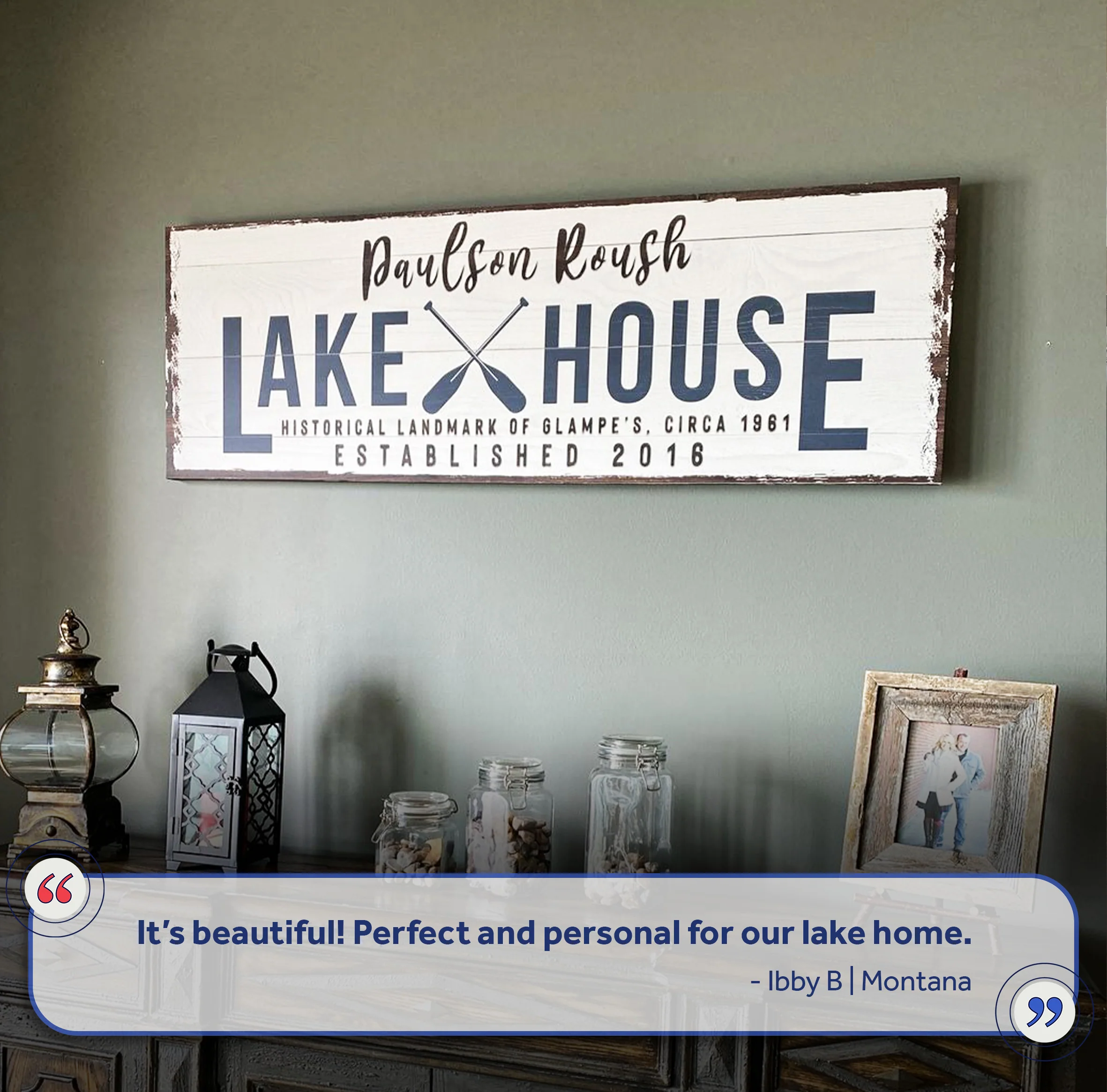 Family Lake House Sign II - Image 7