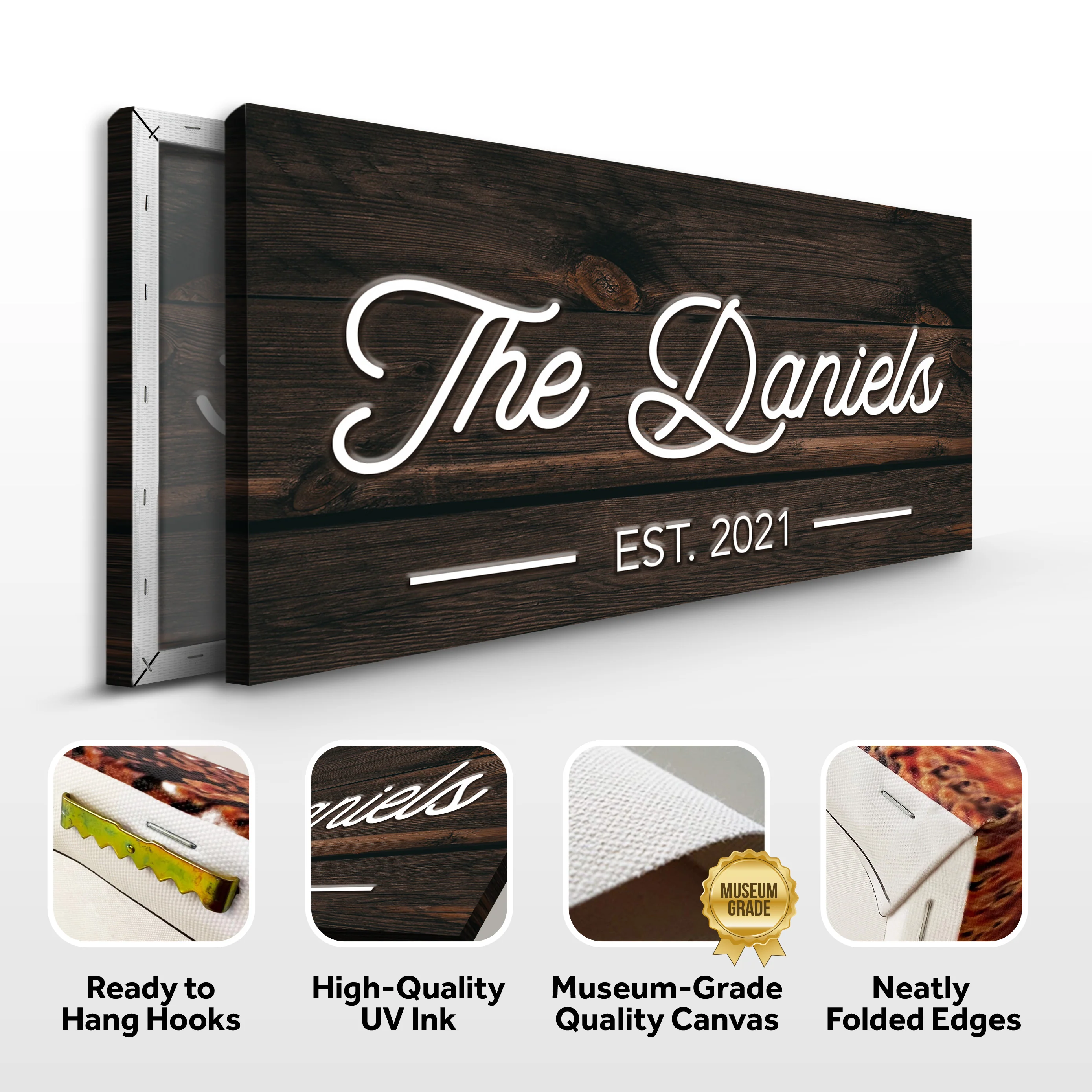 Wooden Family Name Sign - Image 4