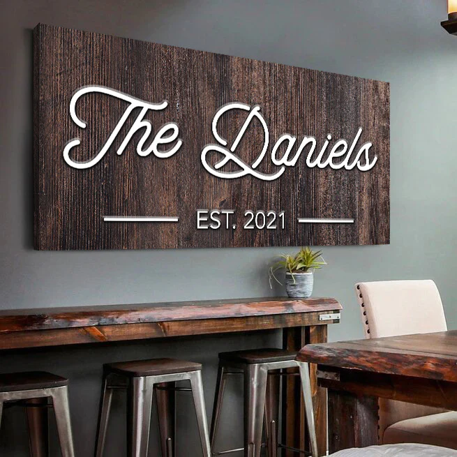 Wooden Family Name Sign - Image 9