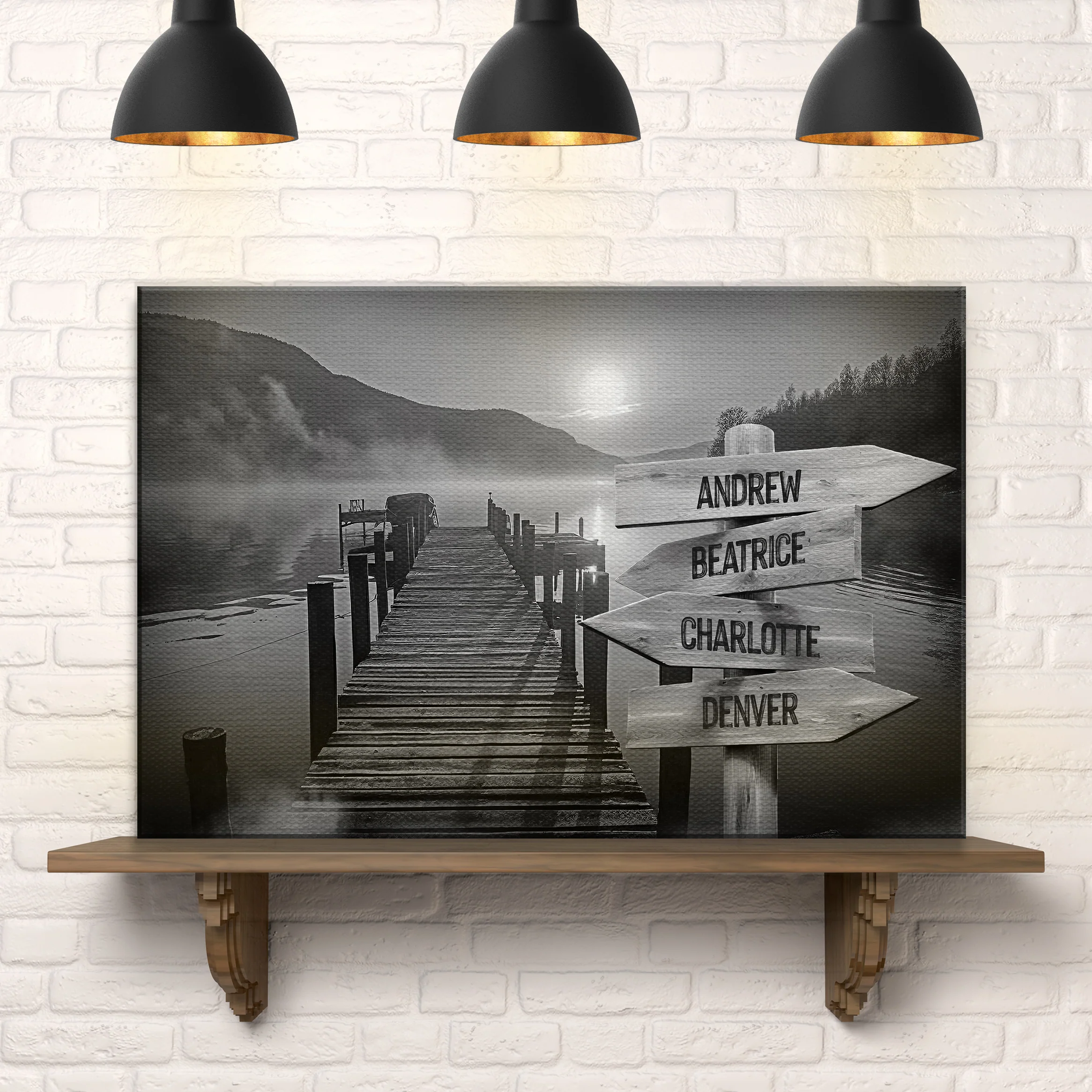 Family Names Lake Dock Sign - Image 2