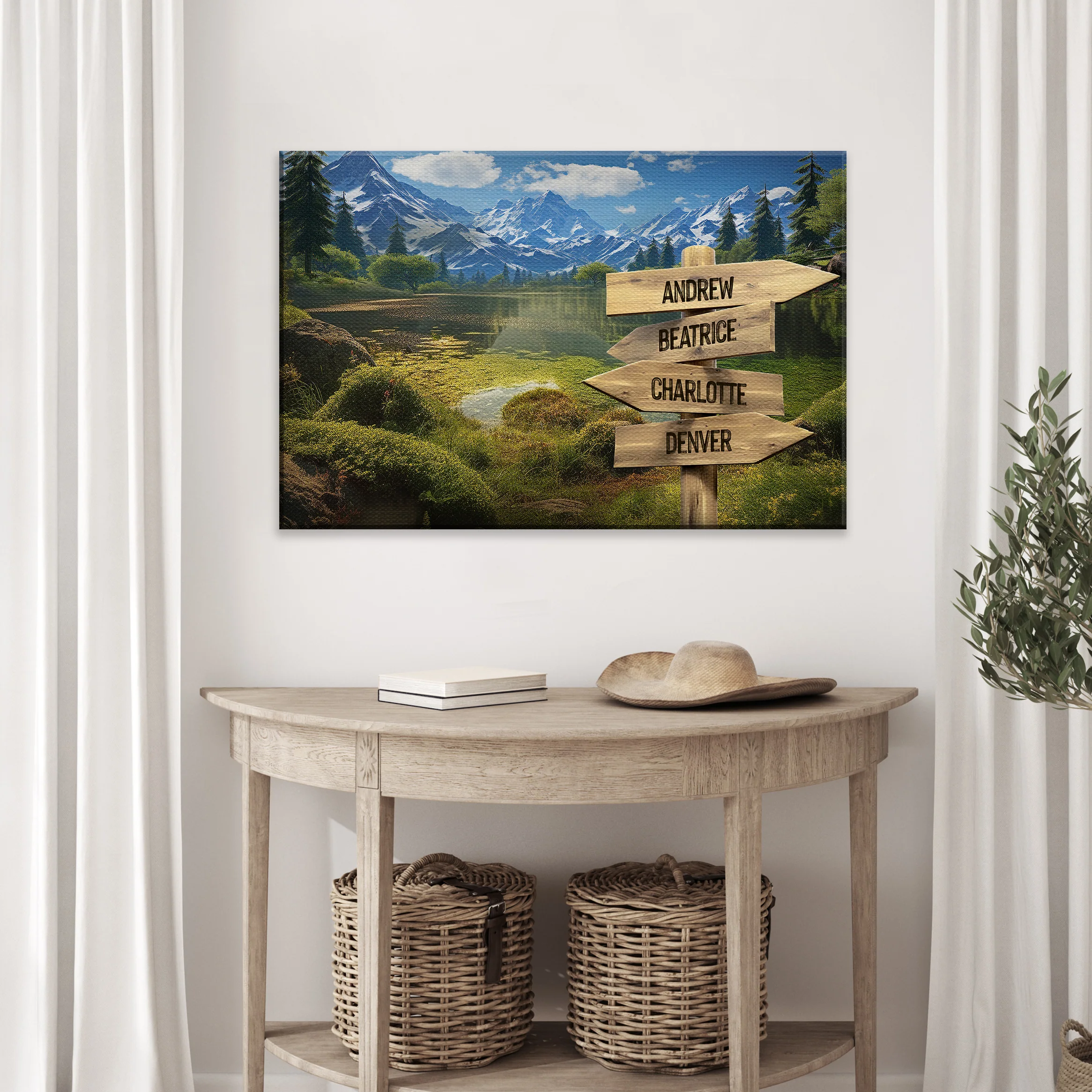 Family Names Mountain Sign - Image 3