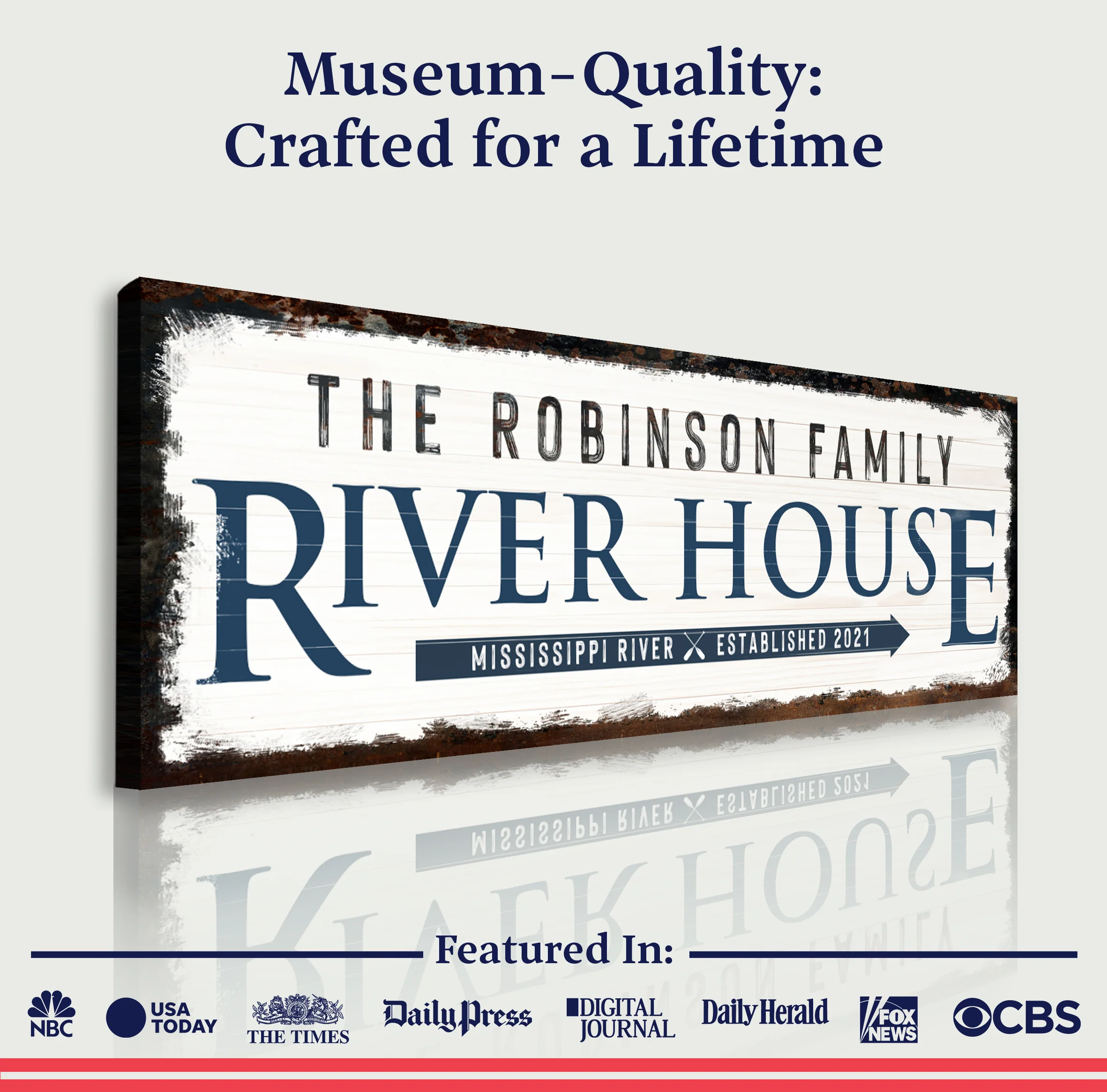 Family River House Arrow Sign - Image 3