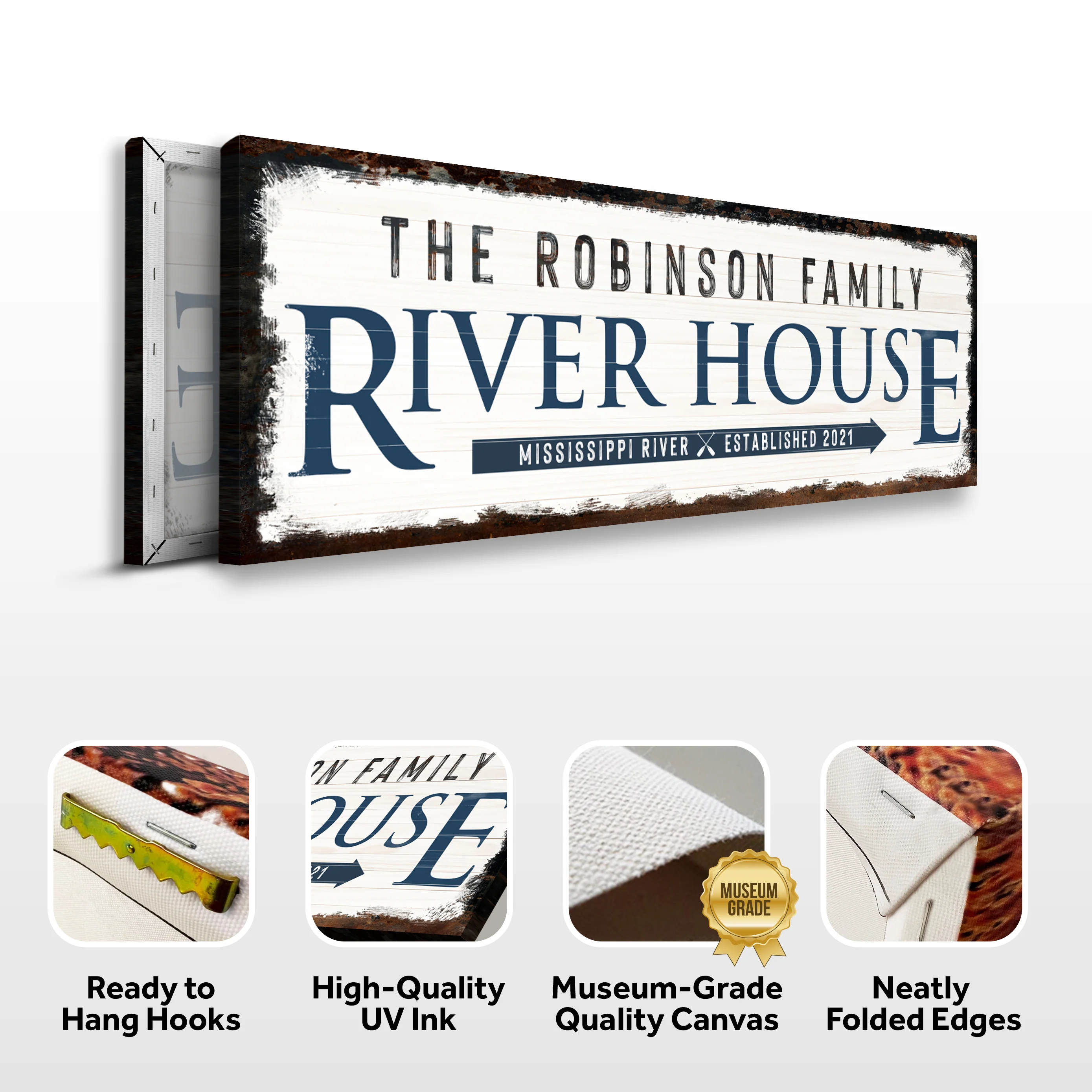 Family River House Arrow Sign - Image 4