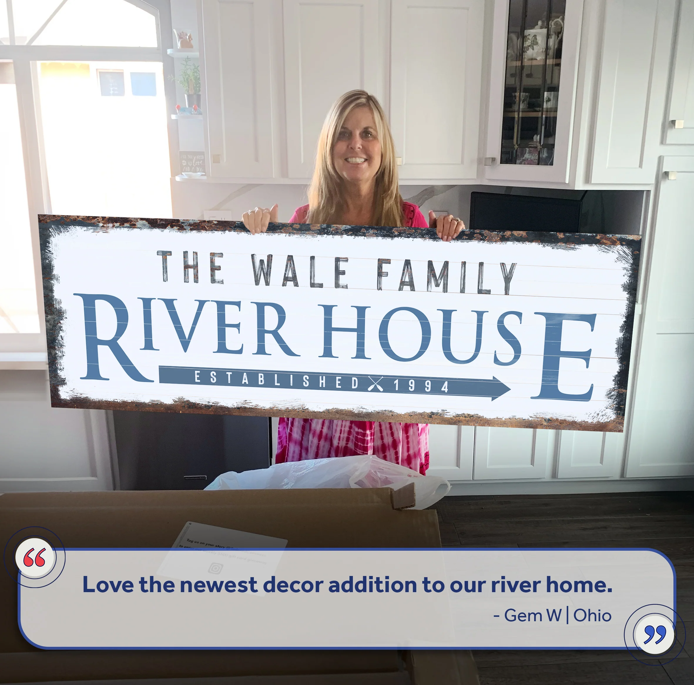 Family River House Arrow Sign - Image 6