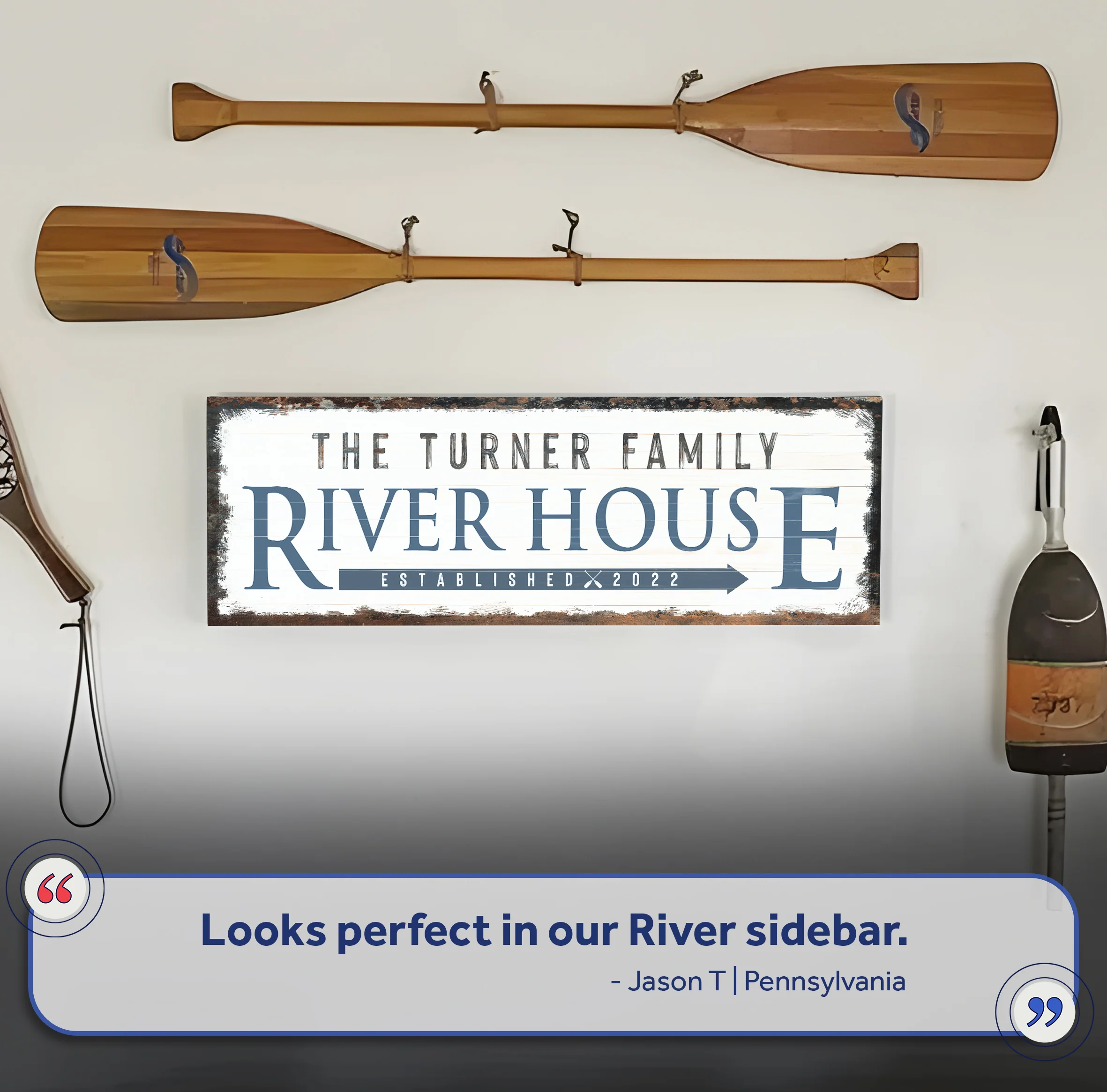 Family River House Arrow Sign - Image 7