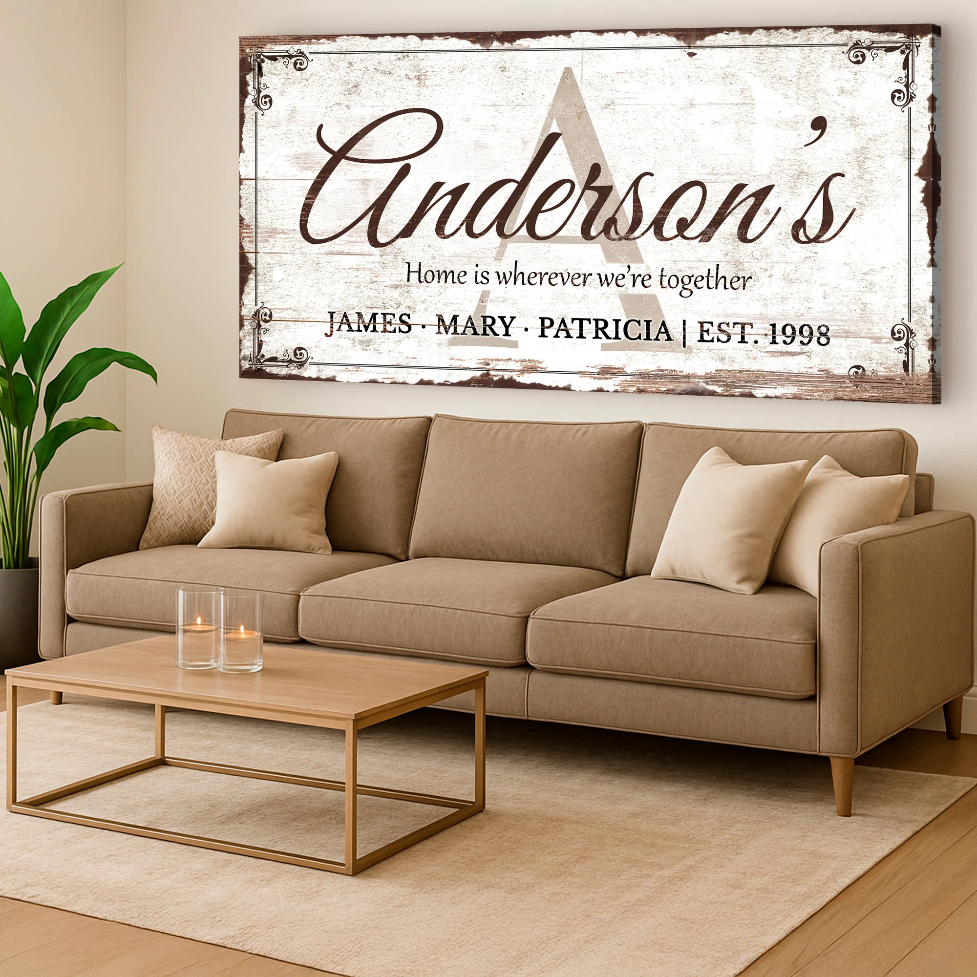 Family Sign Personalized Canvas III - Image 2