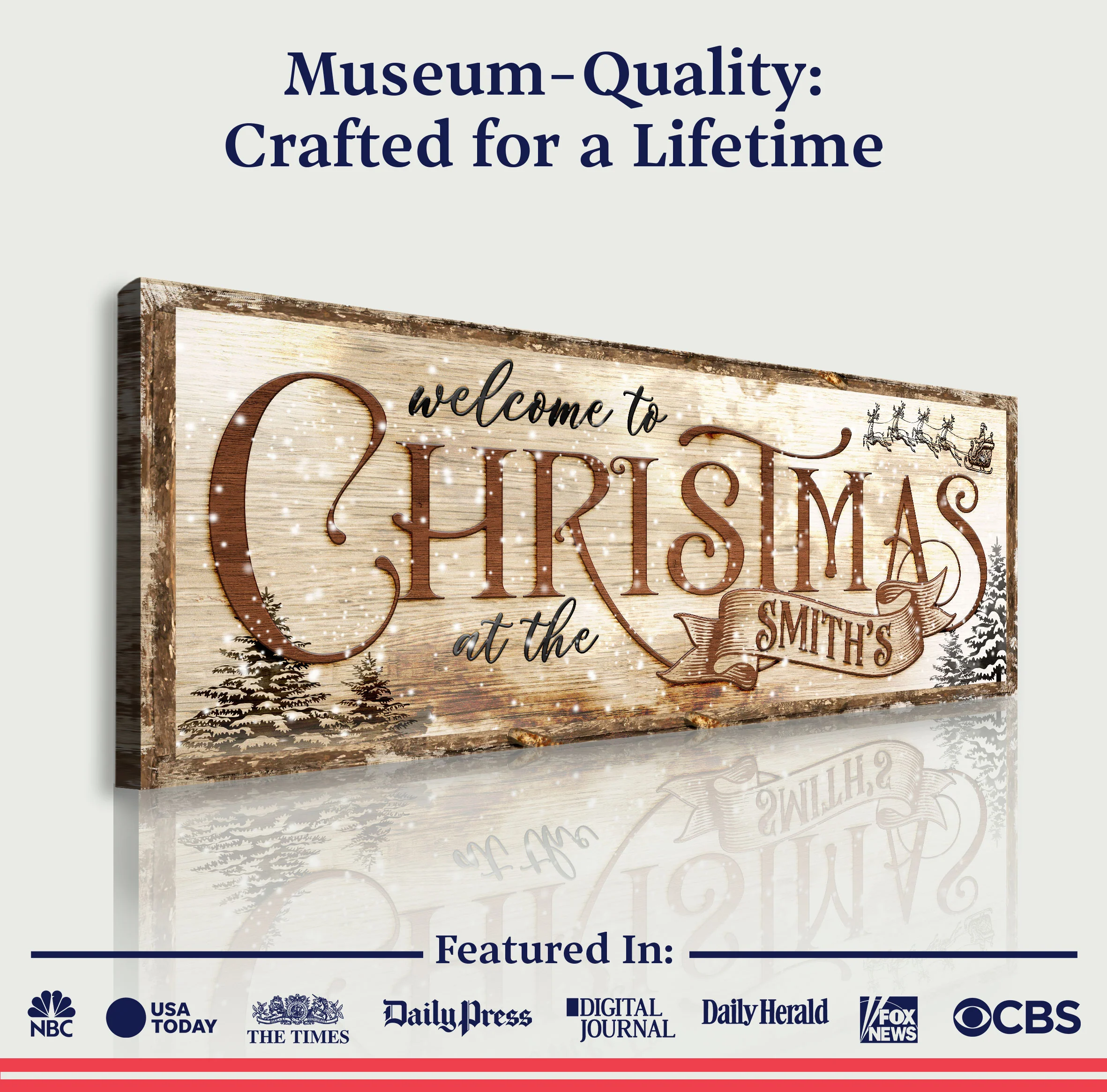 Family Welcome To Christmas Sign - Image 4