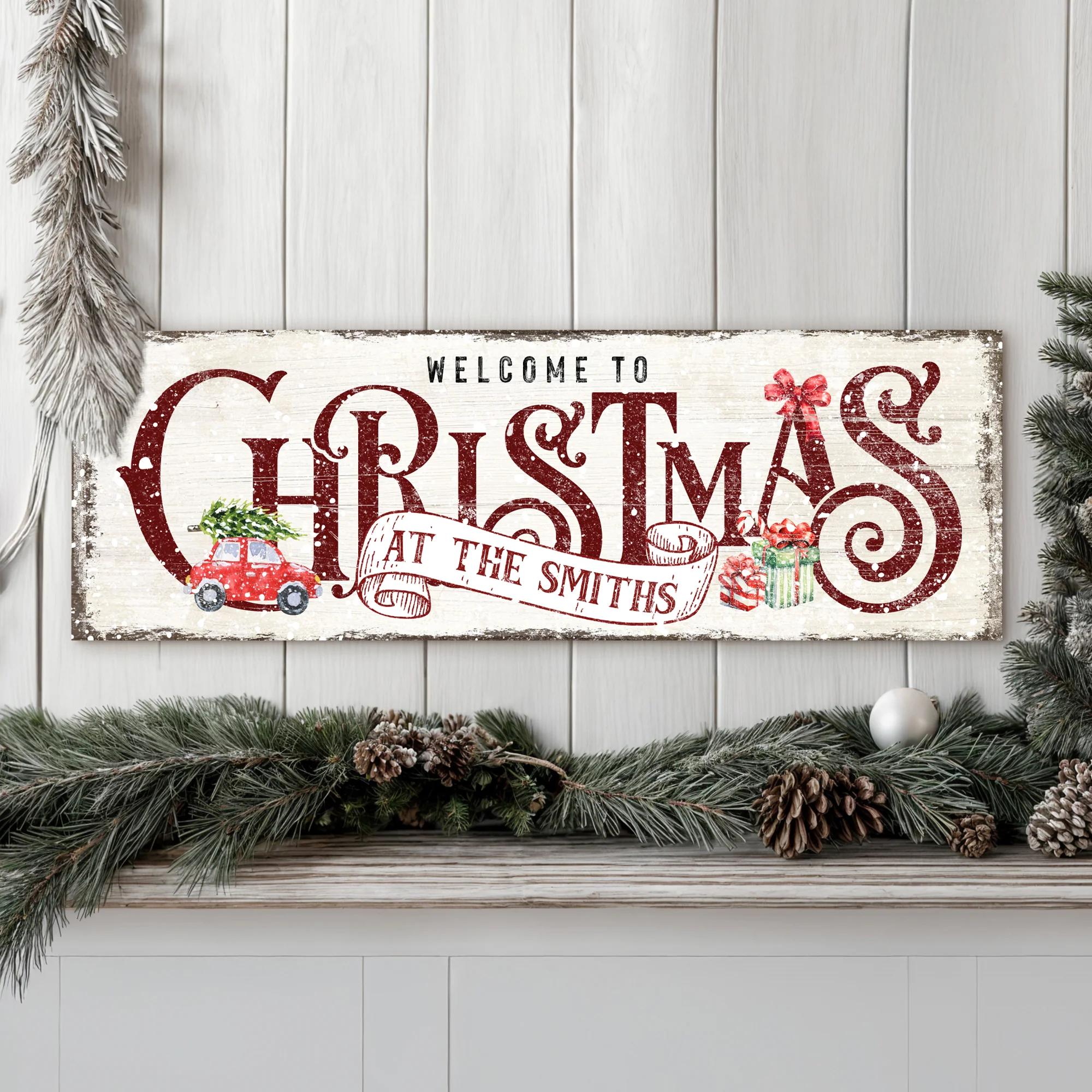 Family Welcome To Christmas Sign II - Image 2