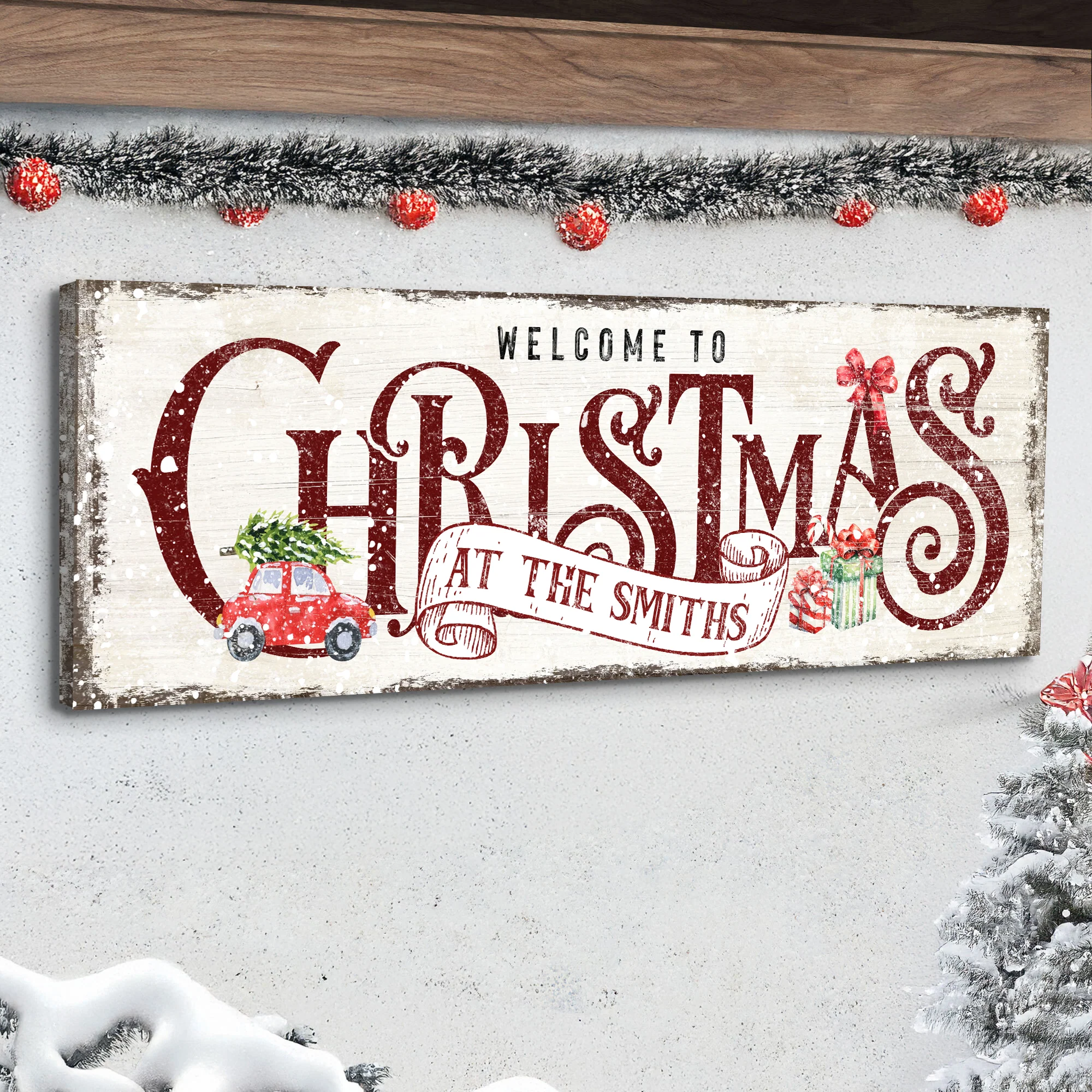 Family Welcome To Christmas Sign II - Image 3