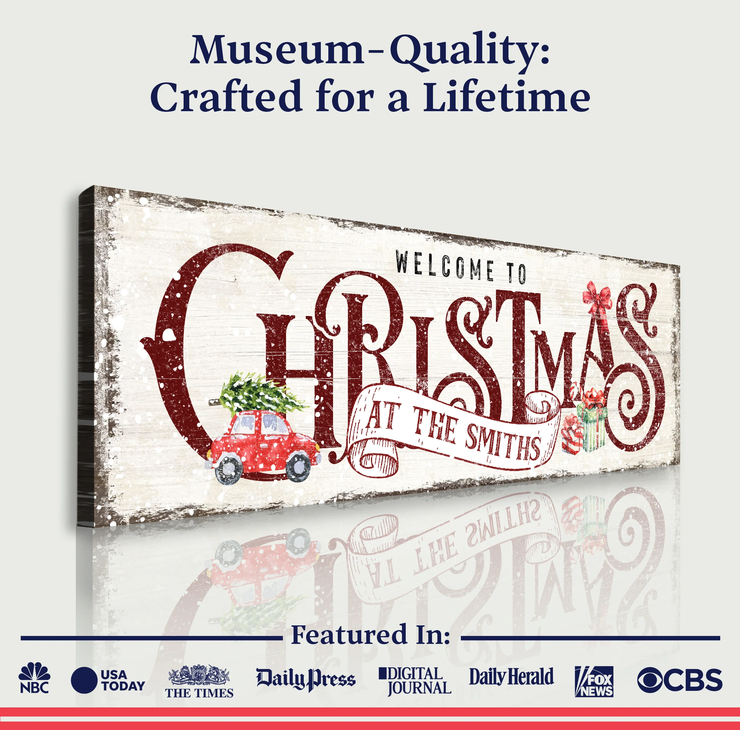 Family Welcome To Christmas Sign II - Image 5