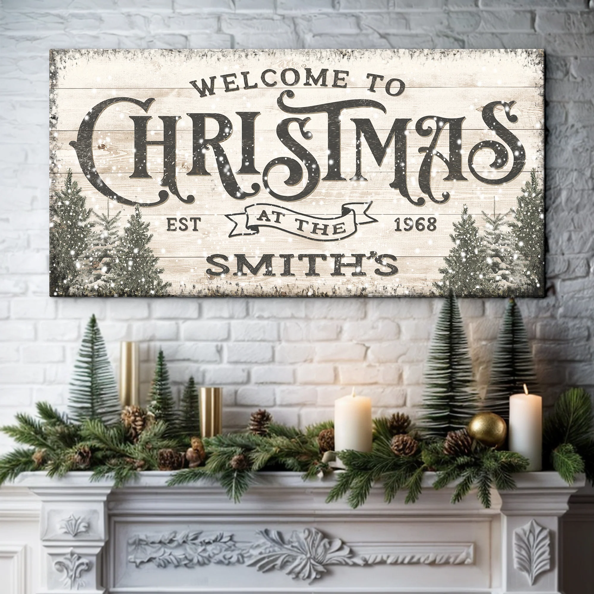Family Welcome To Christmas Sign III - Image 3