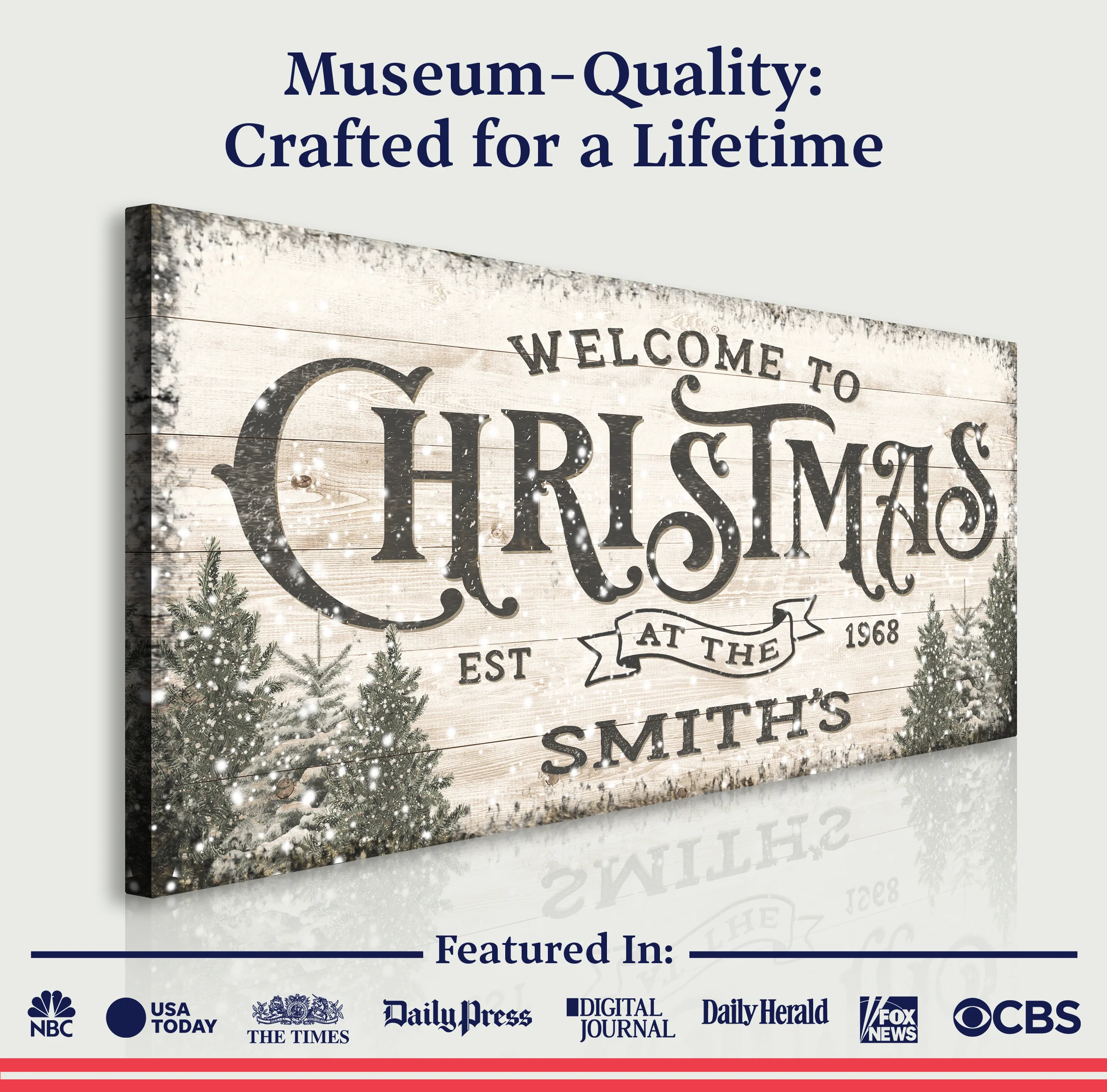 Family Welcome To Christmas Sign III - Image 4