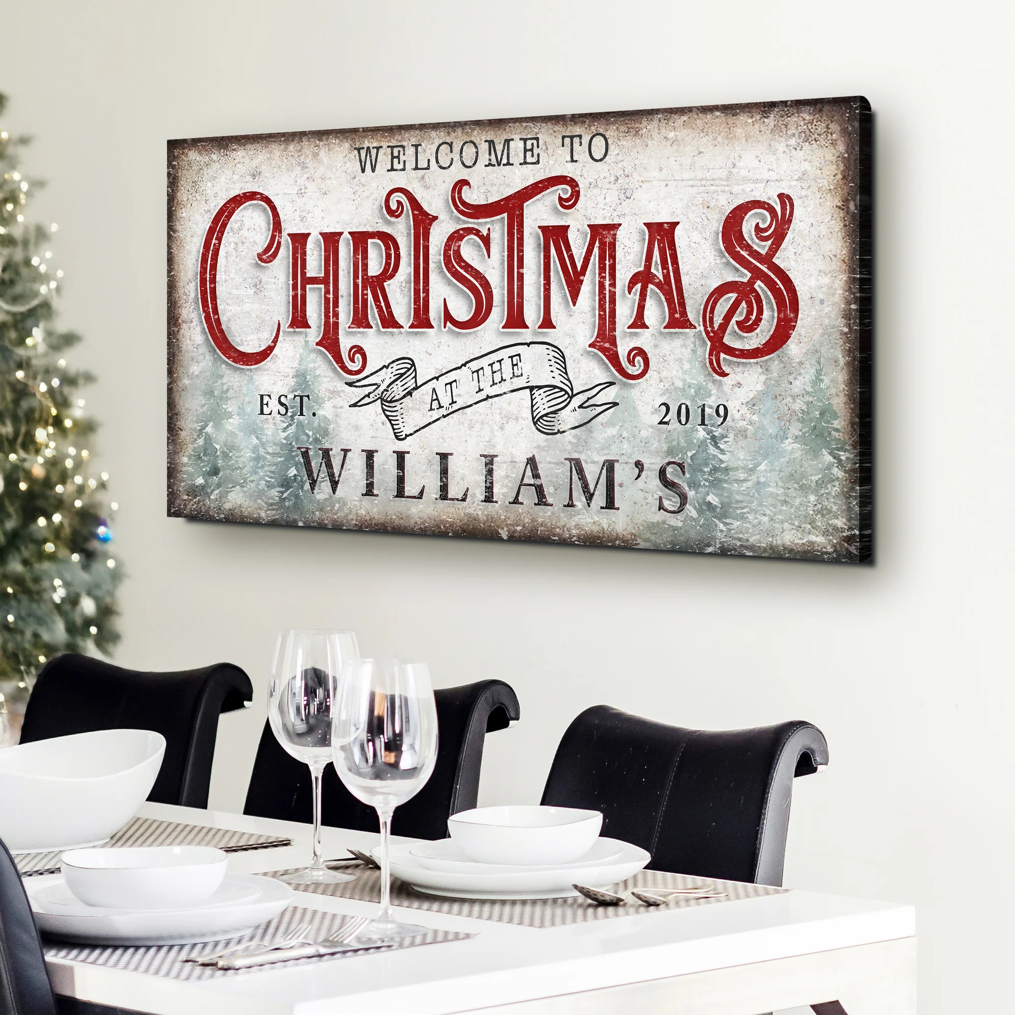Family Welcome To Christmas Sign IV - Image 3