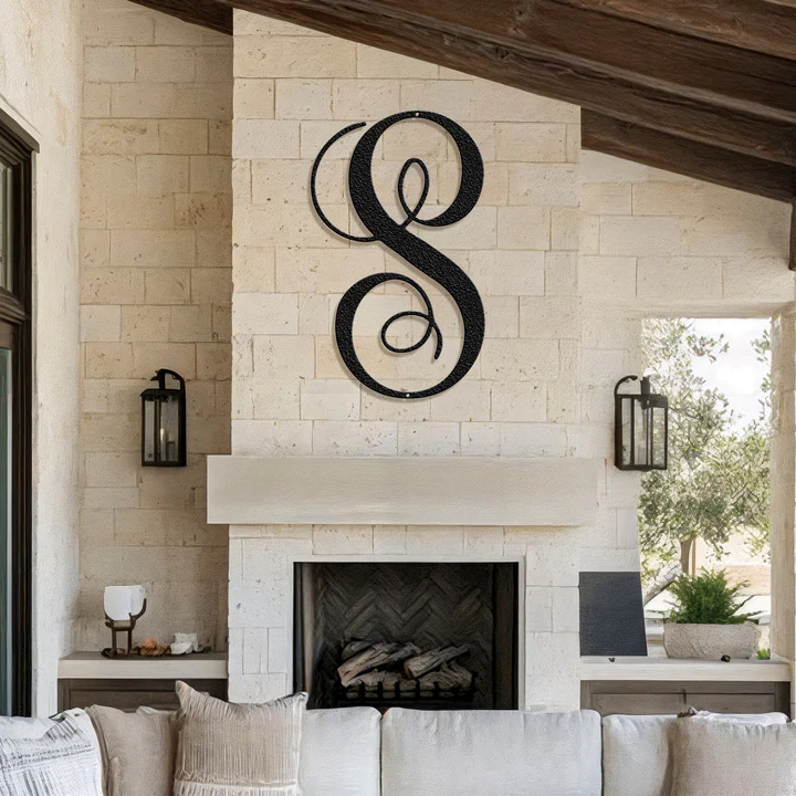 Fancy Initial Monogram - Steel Sign - Image 4