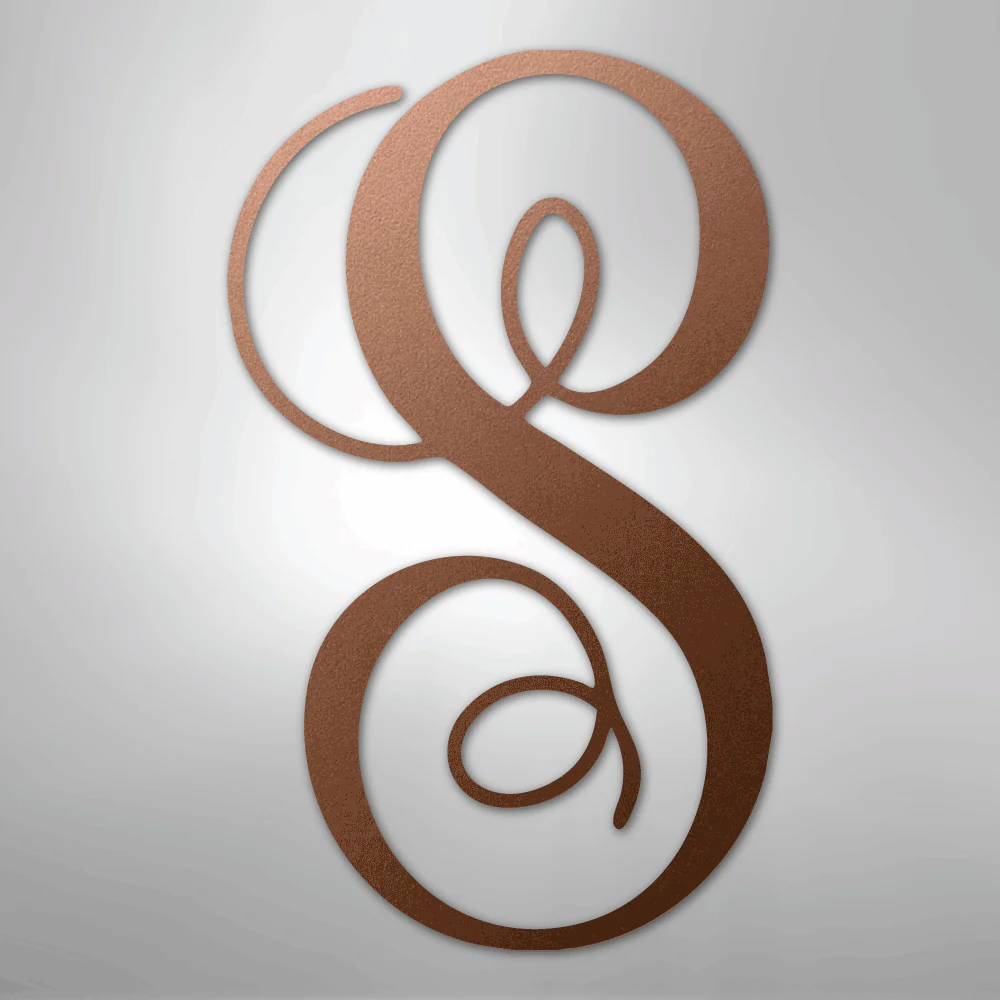 Fancy Initial Monogram - Steel Sign - Image 6