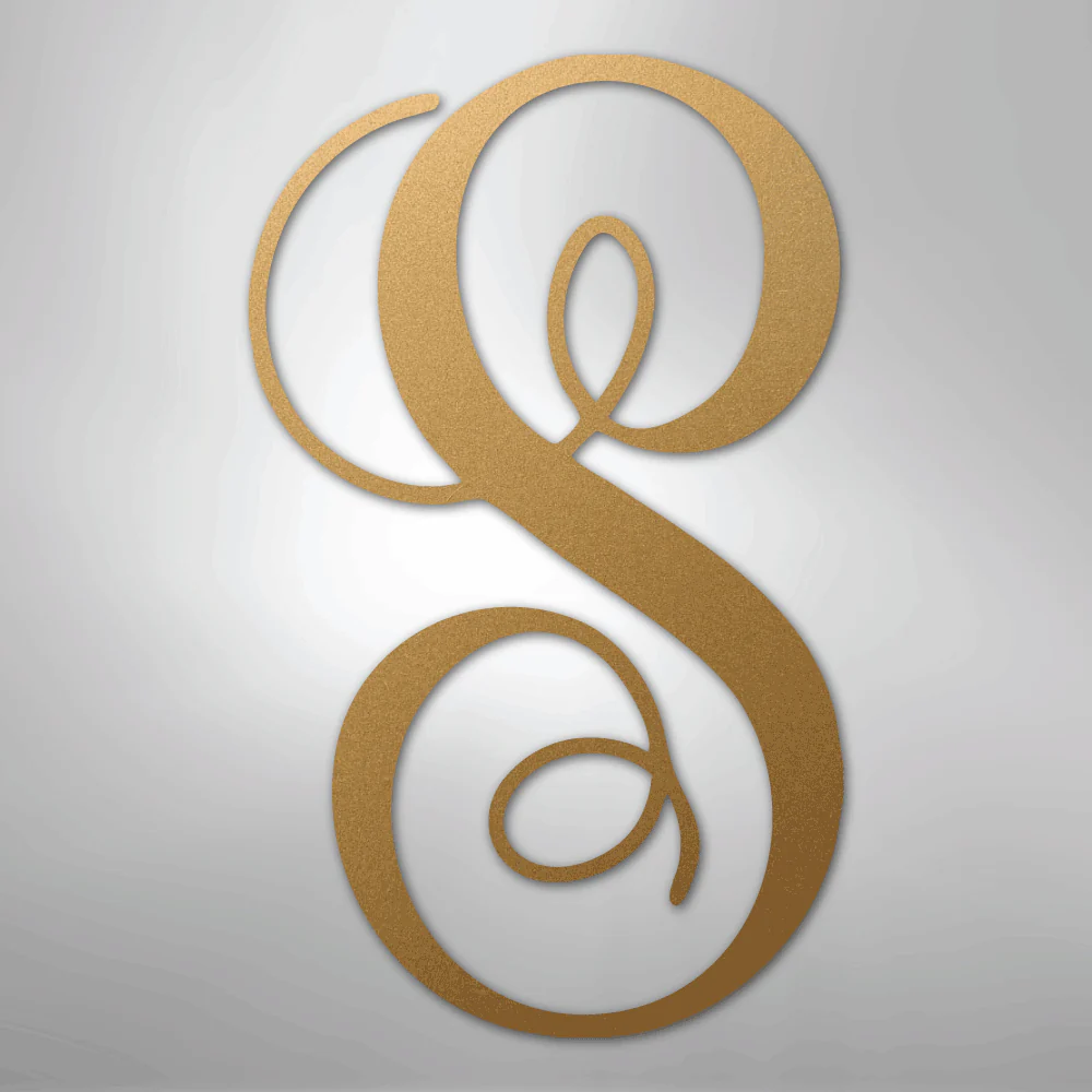 Fancy Initial Monogram - Steel Sign - Image 7
