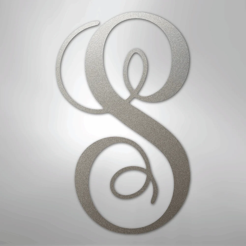 Fancy Initial Monogram - Steel Sign - Image 8
