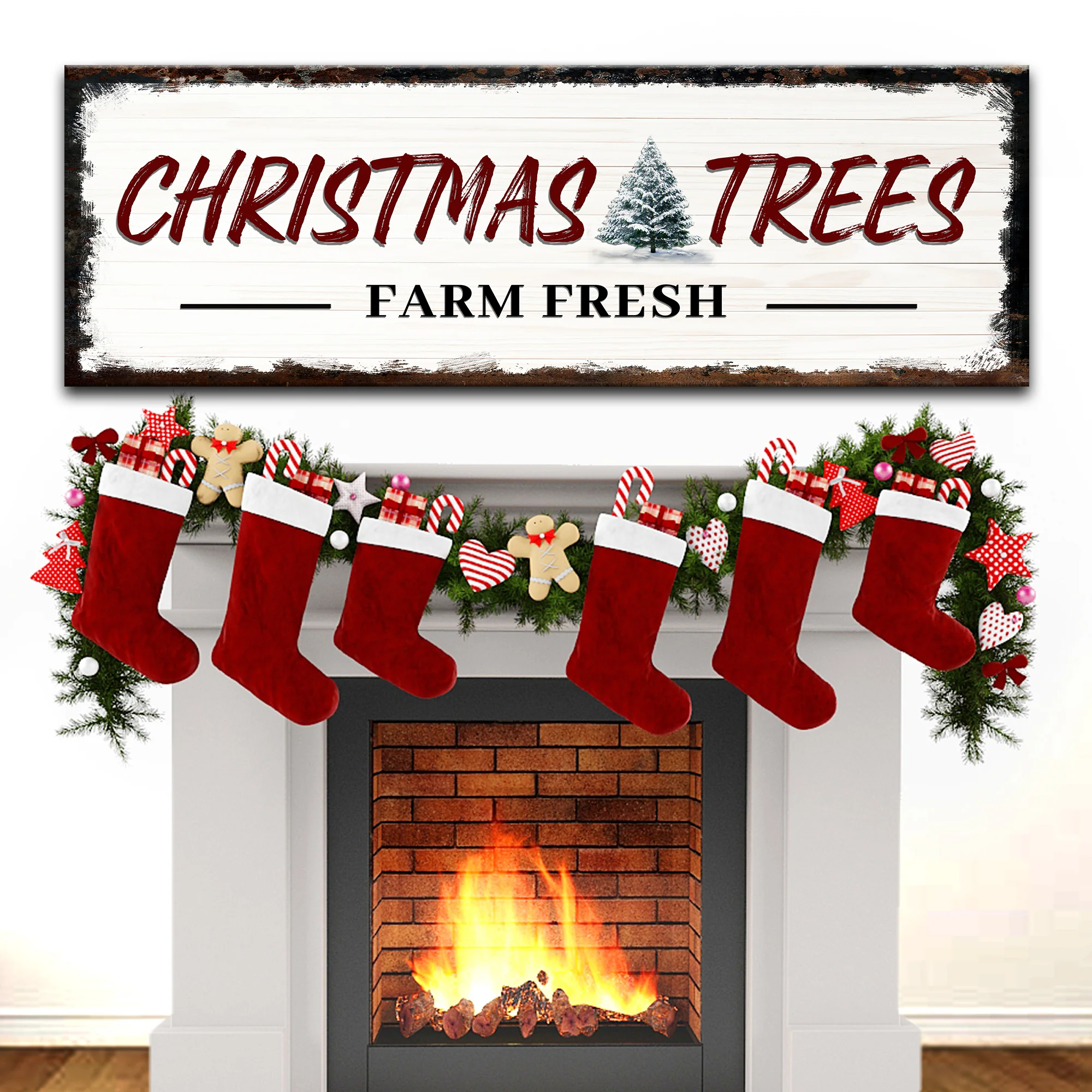 Farm Fresh Christmas Tree Sign II - Image 2