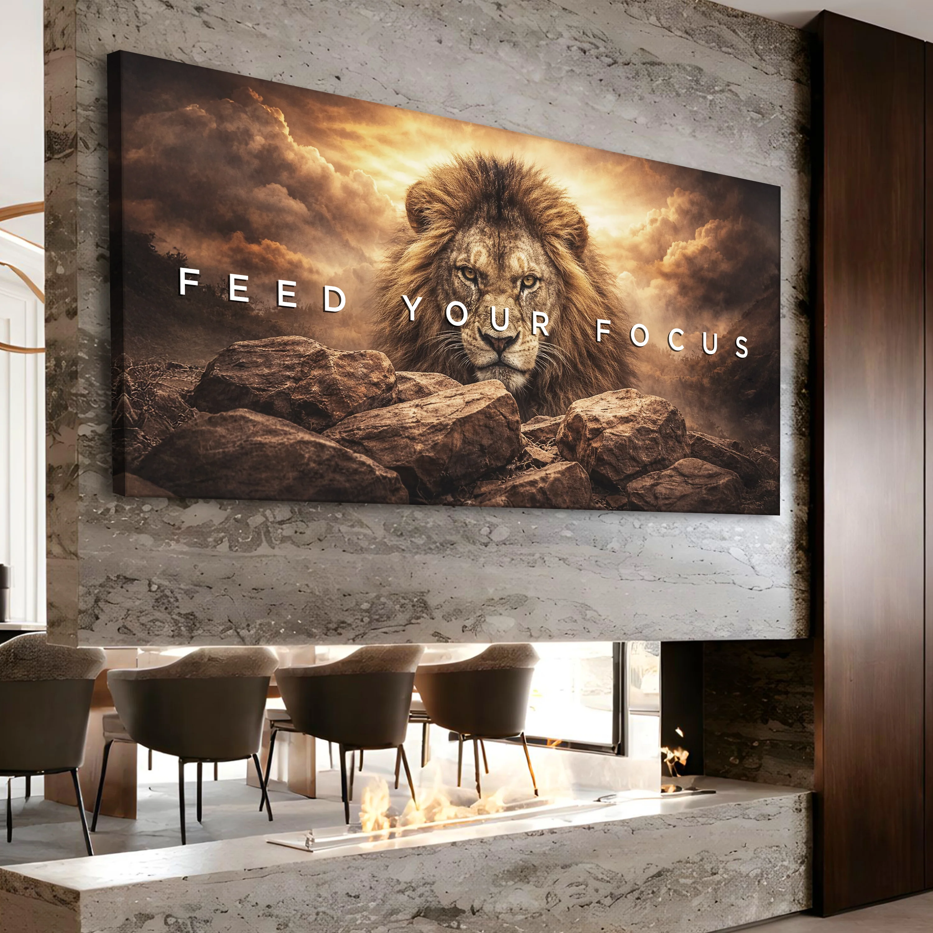 Feed Your Focus Lion Wall Sign - Image 3