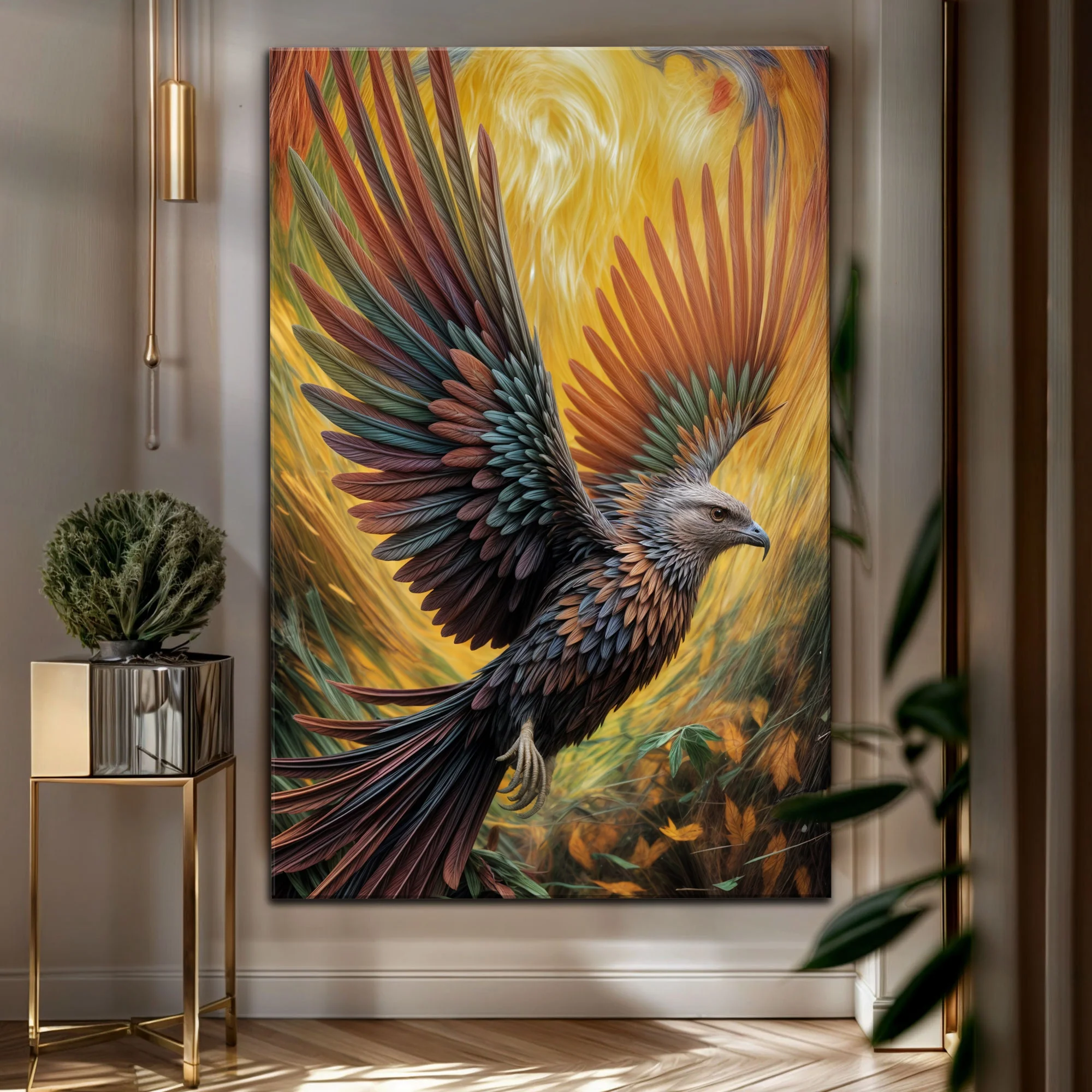 Flight Of Fancy Bird Impasto Wall Art - Image 3