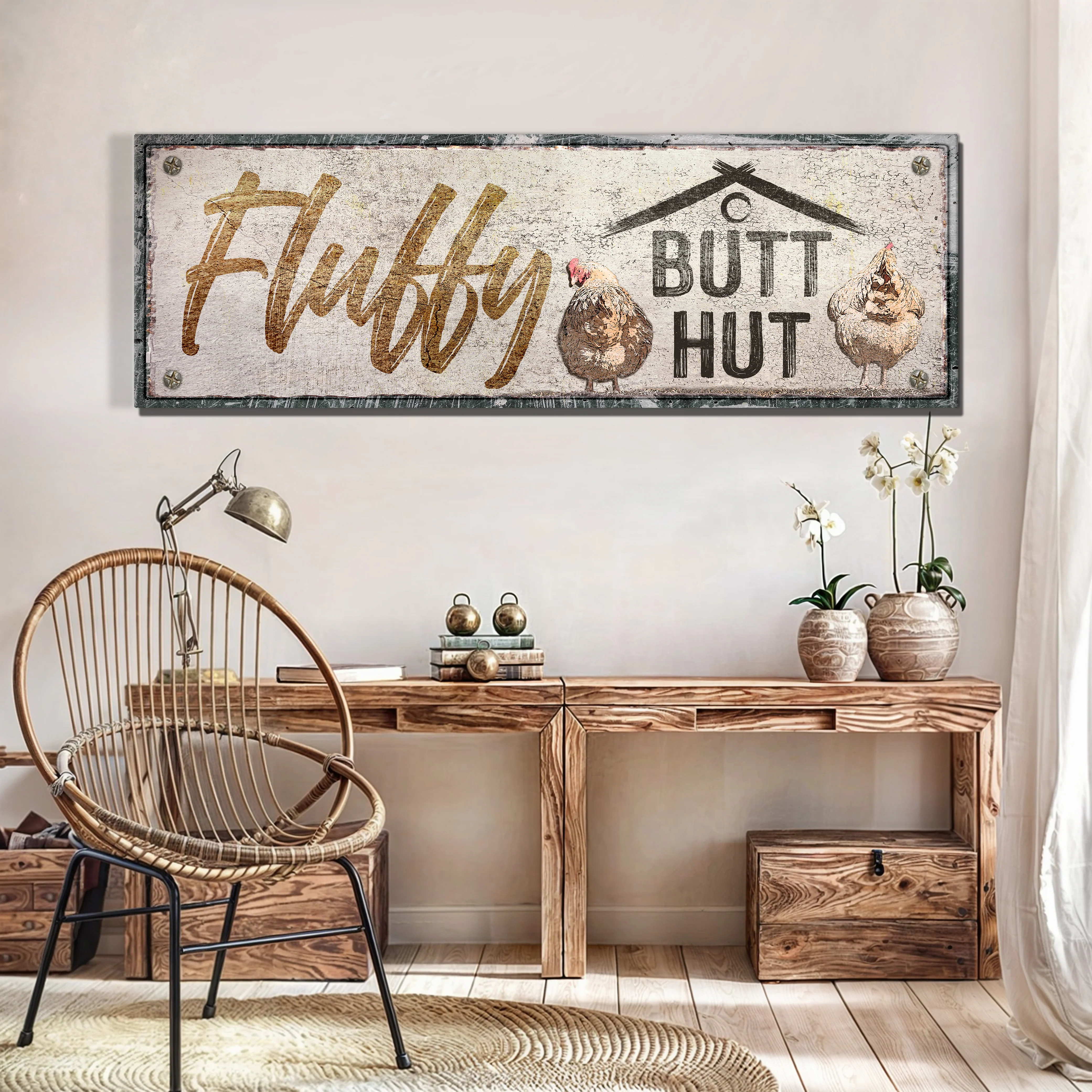 Fluffy Butt Hut Chicken Coop Sign II - Image 2