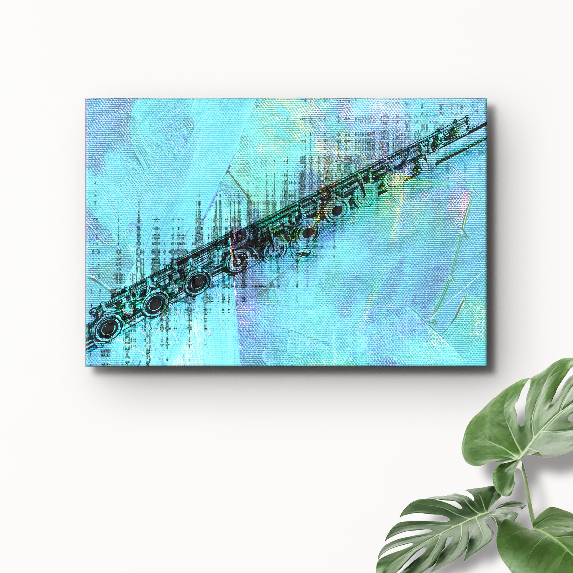 Flute Abstract Canvas Wall Art - Image 3