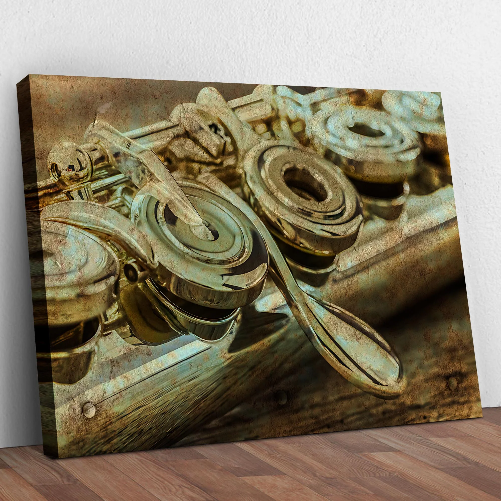 Flute Rustic Canvas Wall Art