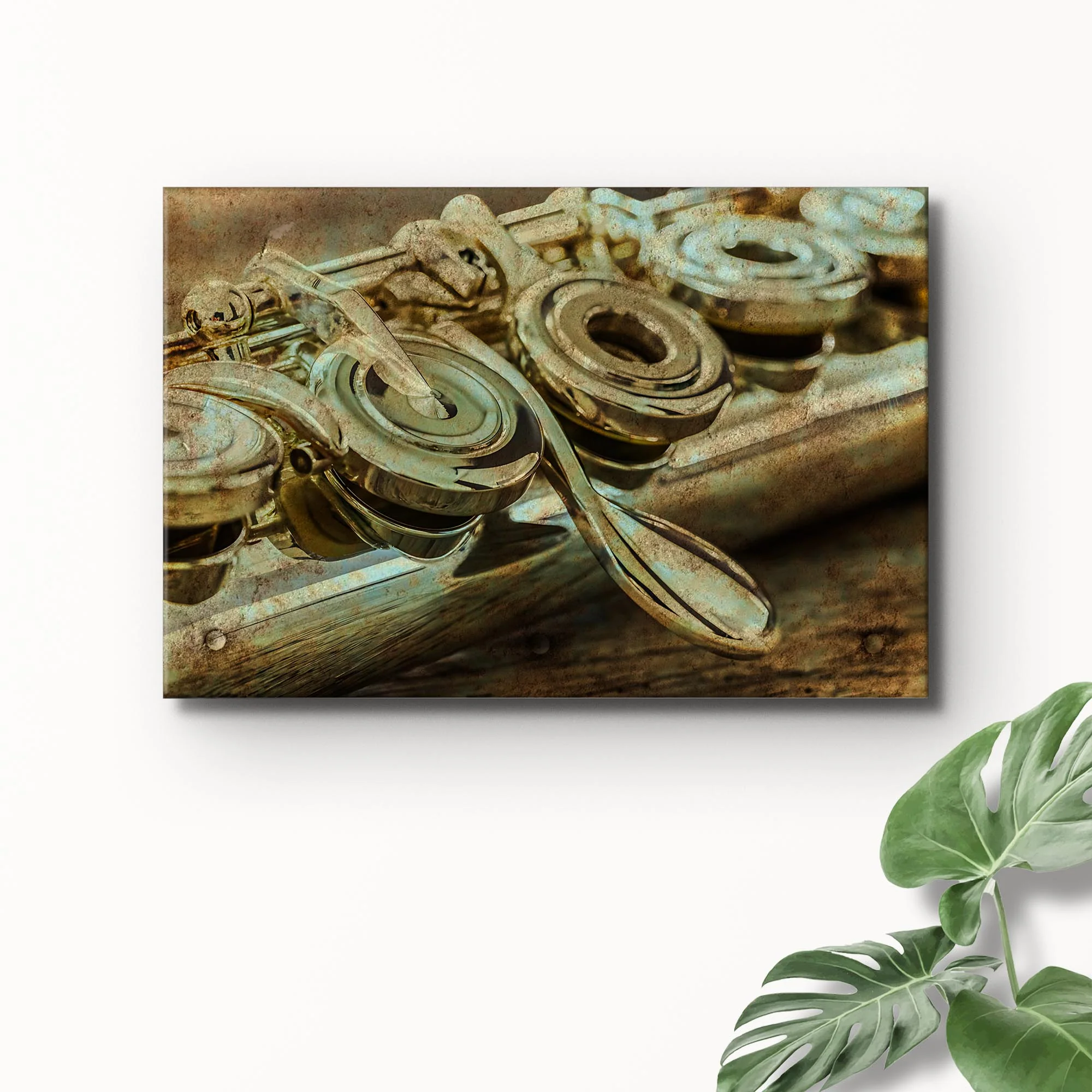 Flute Rustic Canvas Wall Art - Image 3