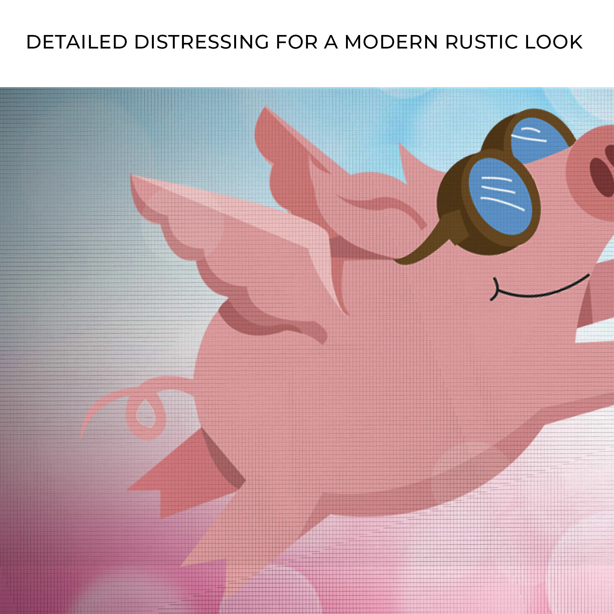 Flying Pig Cartoon Canvas Wall Art (Free Shipping) - Image 4